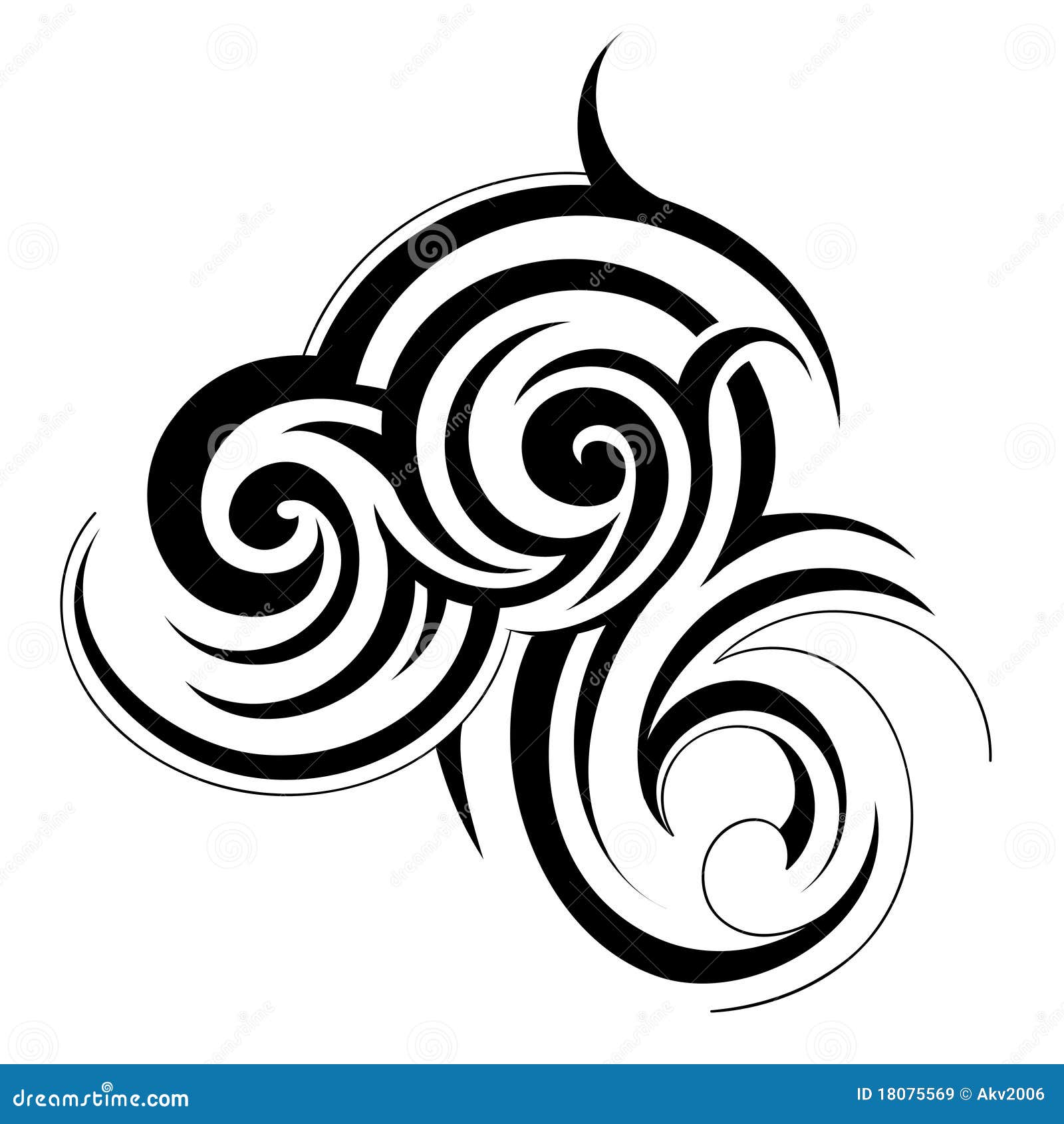Tribal swirl tattoos designs