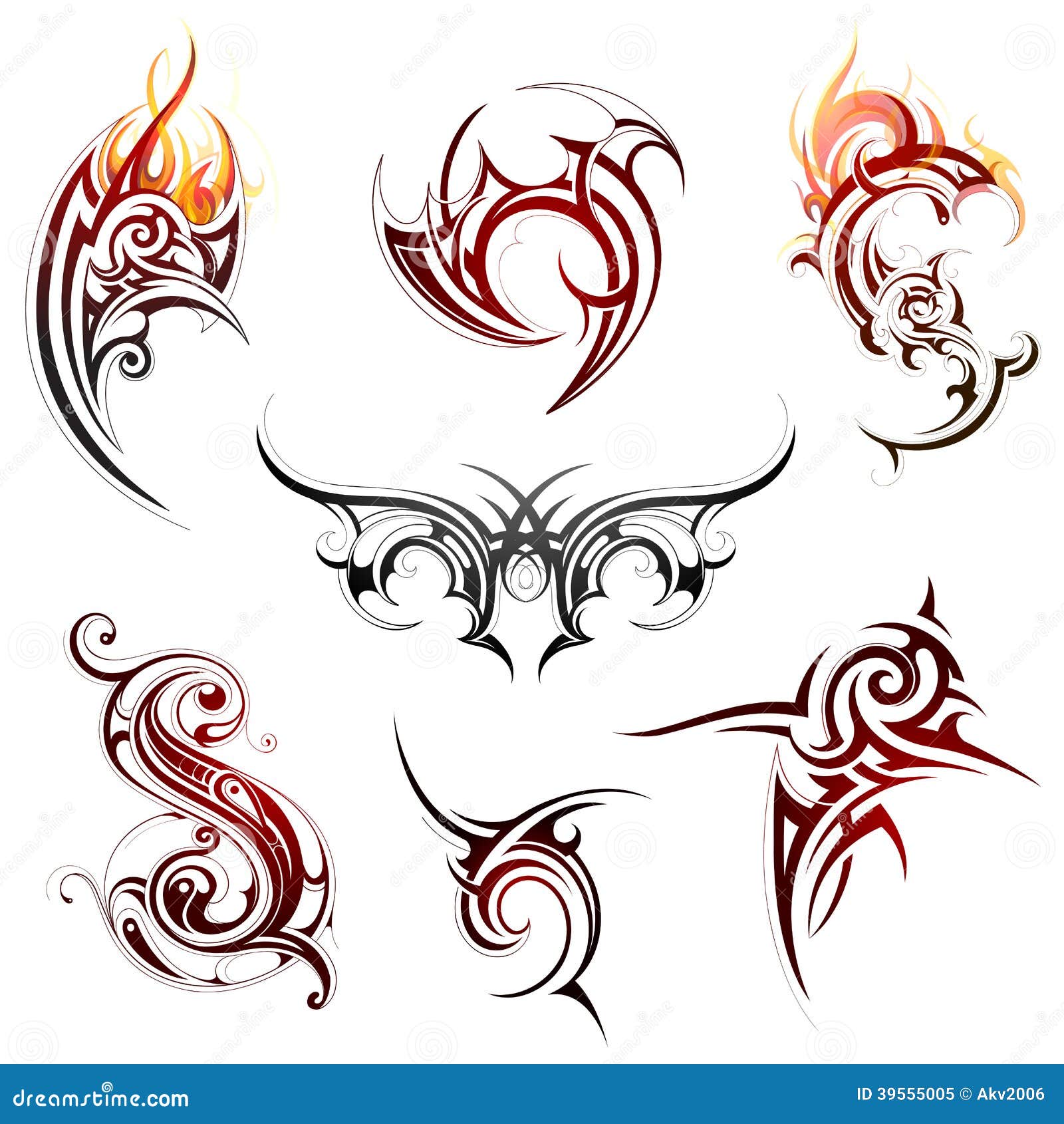 Tribal art set stock vector. Illustration of orient, detail 39555005