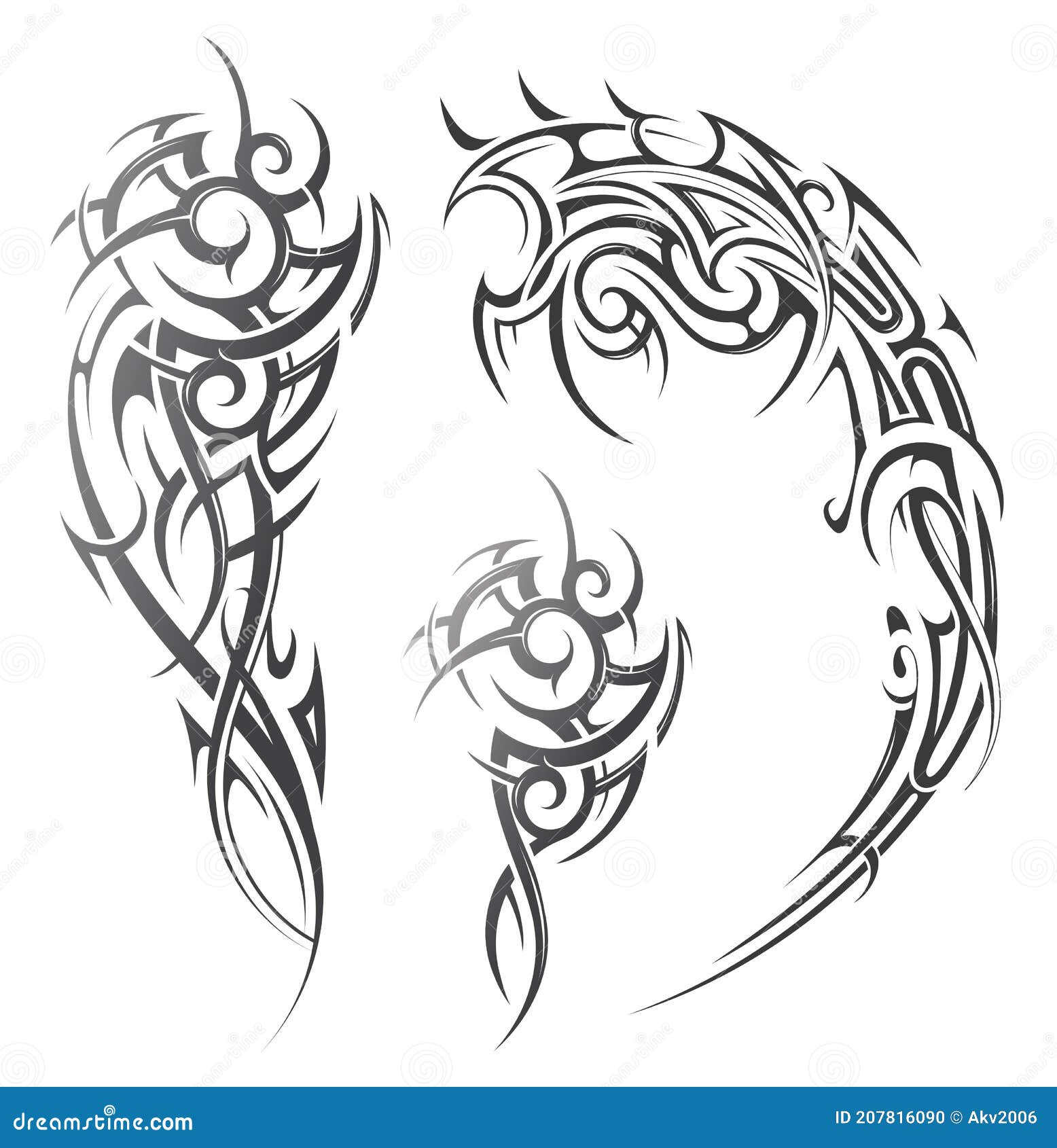 Tribal tattoo symbol design Royalty Free Vector Image