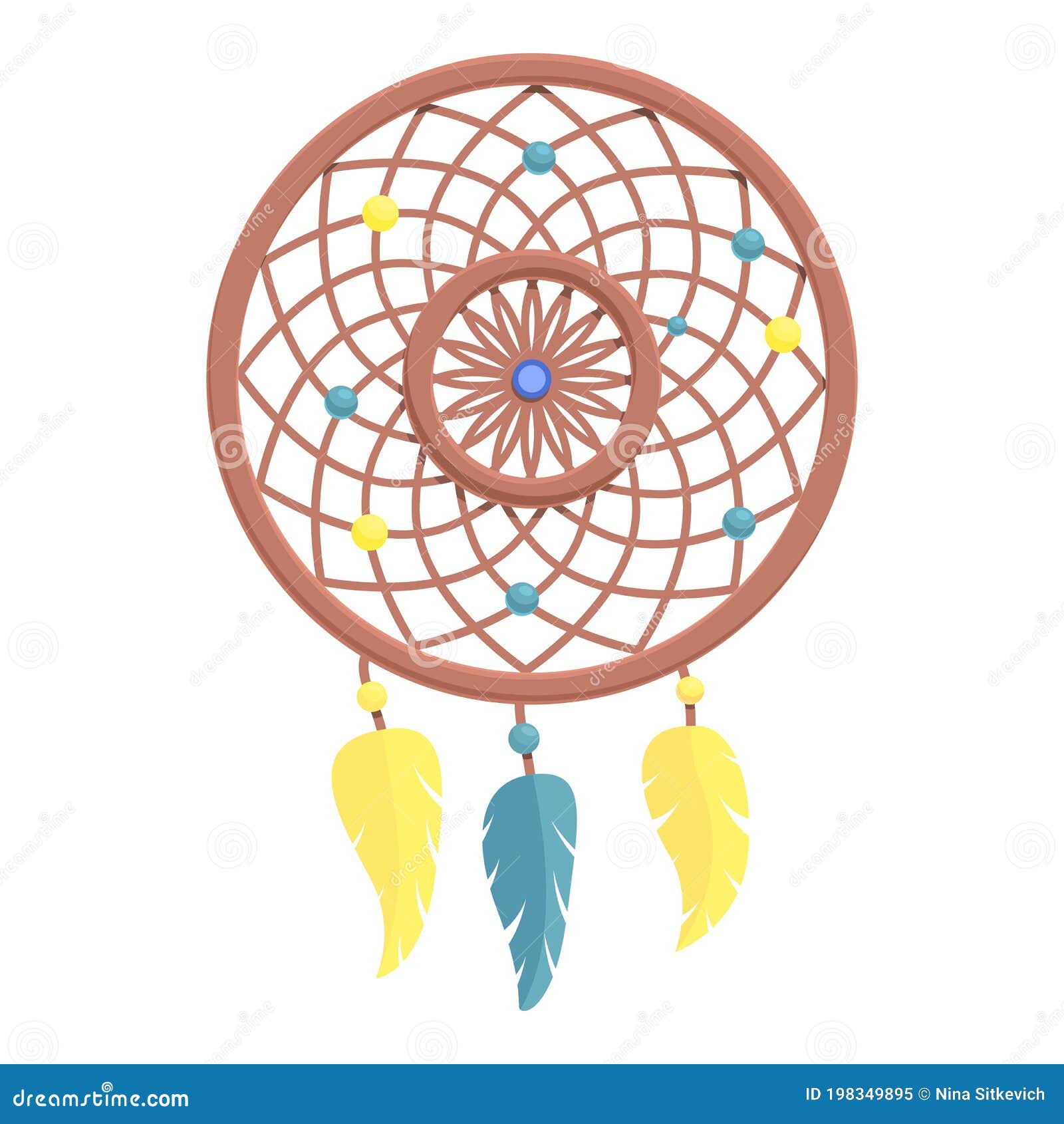 Dream catcher icon simple style Royalty Free Vector Image