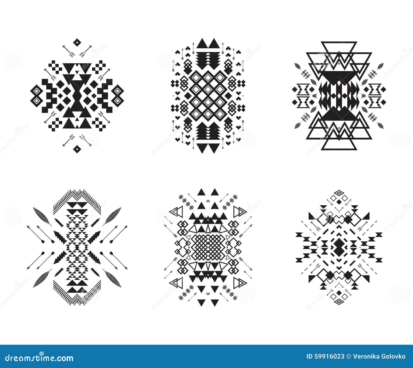 Tribal elements collection stock vector. Illustration of graphic - 59916023