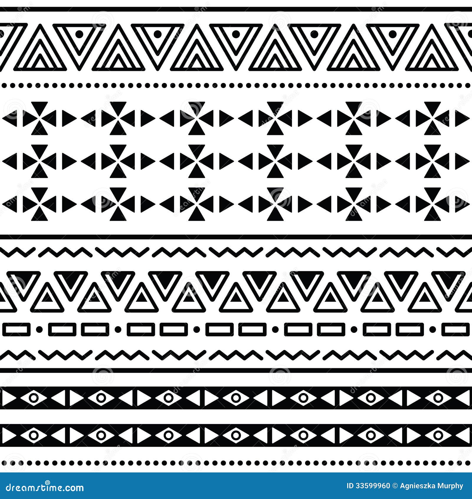 Tribal Ethinc Ztec Seamless Pattern Stock Illustration - Illustration ...