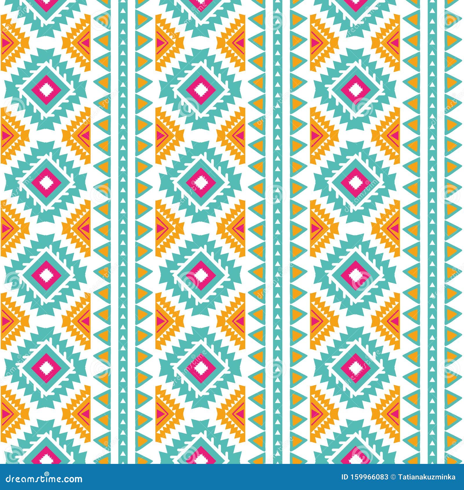 Seamless Tribal Vertical Ethnic Pattern Aztec Abstract Background ...