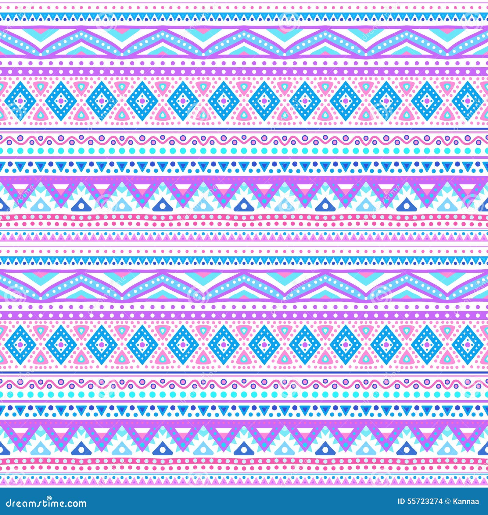 Tribal Ethnic Seamless Stripe Pattern. Vector Stock Vector ...