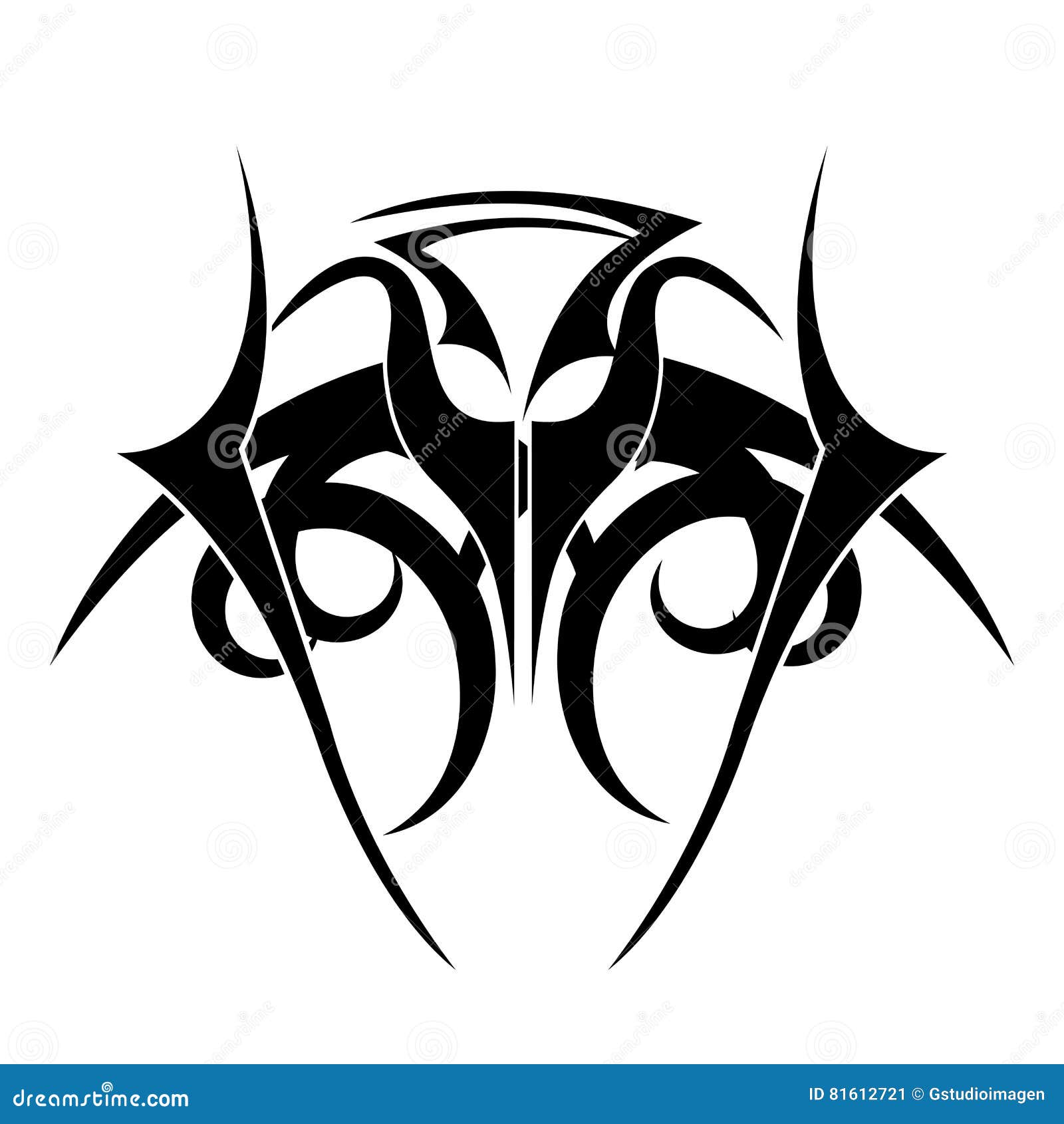 Tribal ethnic tatto icon stock vector. Illustration of gothic - 81612721