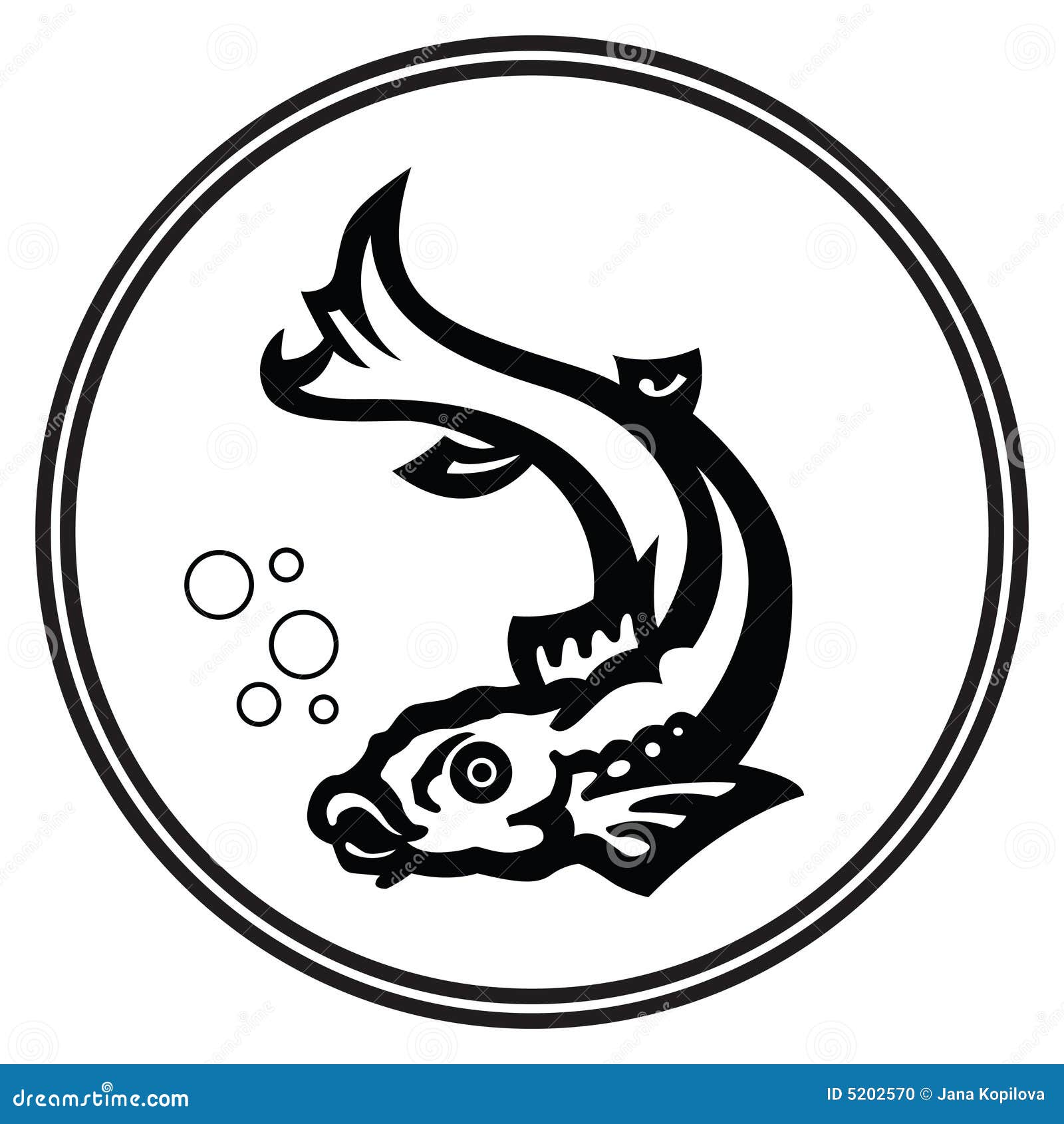 Tribal Fish Sign Stock Photo Image 5202570