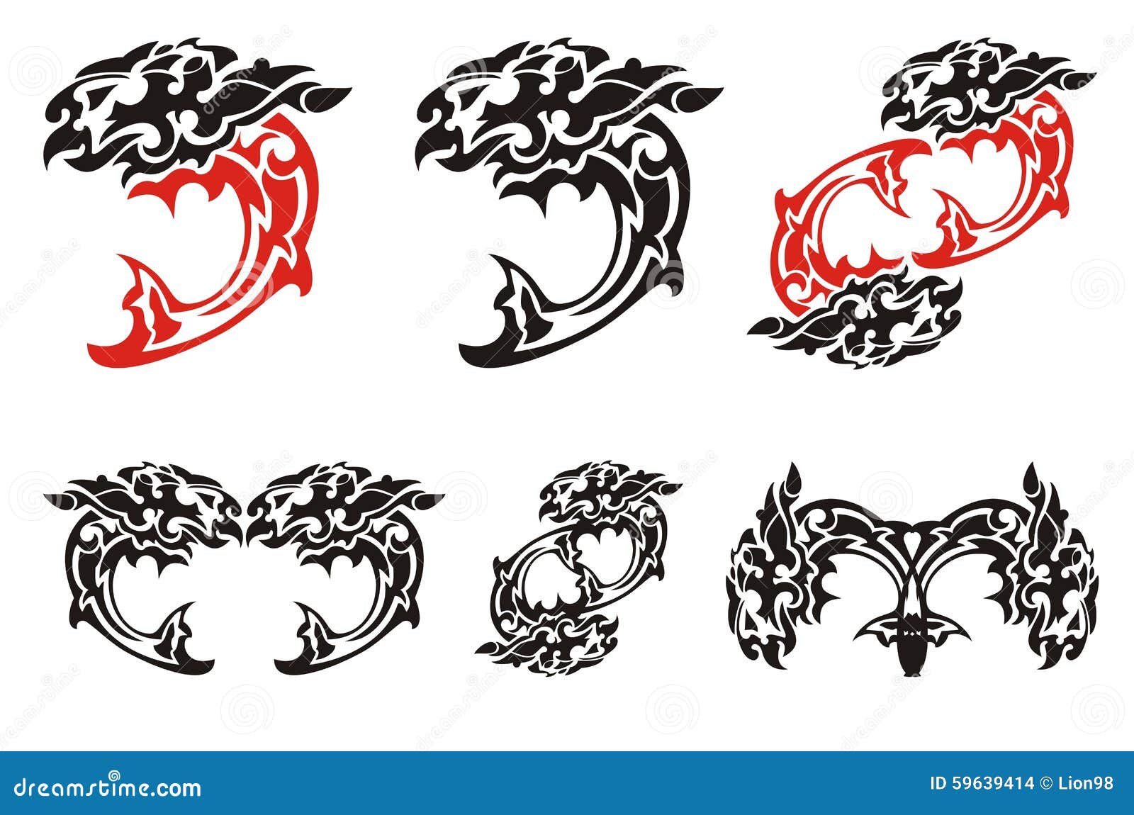 Tribal fish symbols stock vector. Illustration of ecology 59639414