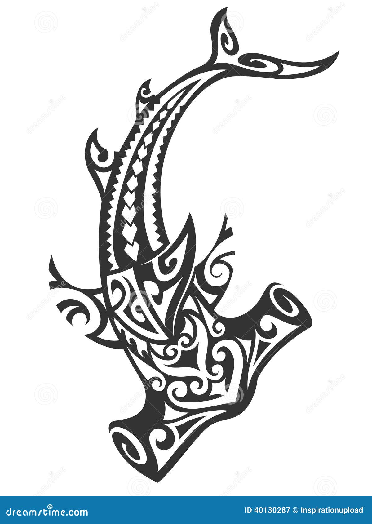 tribal hammerhead shark