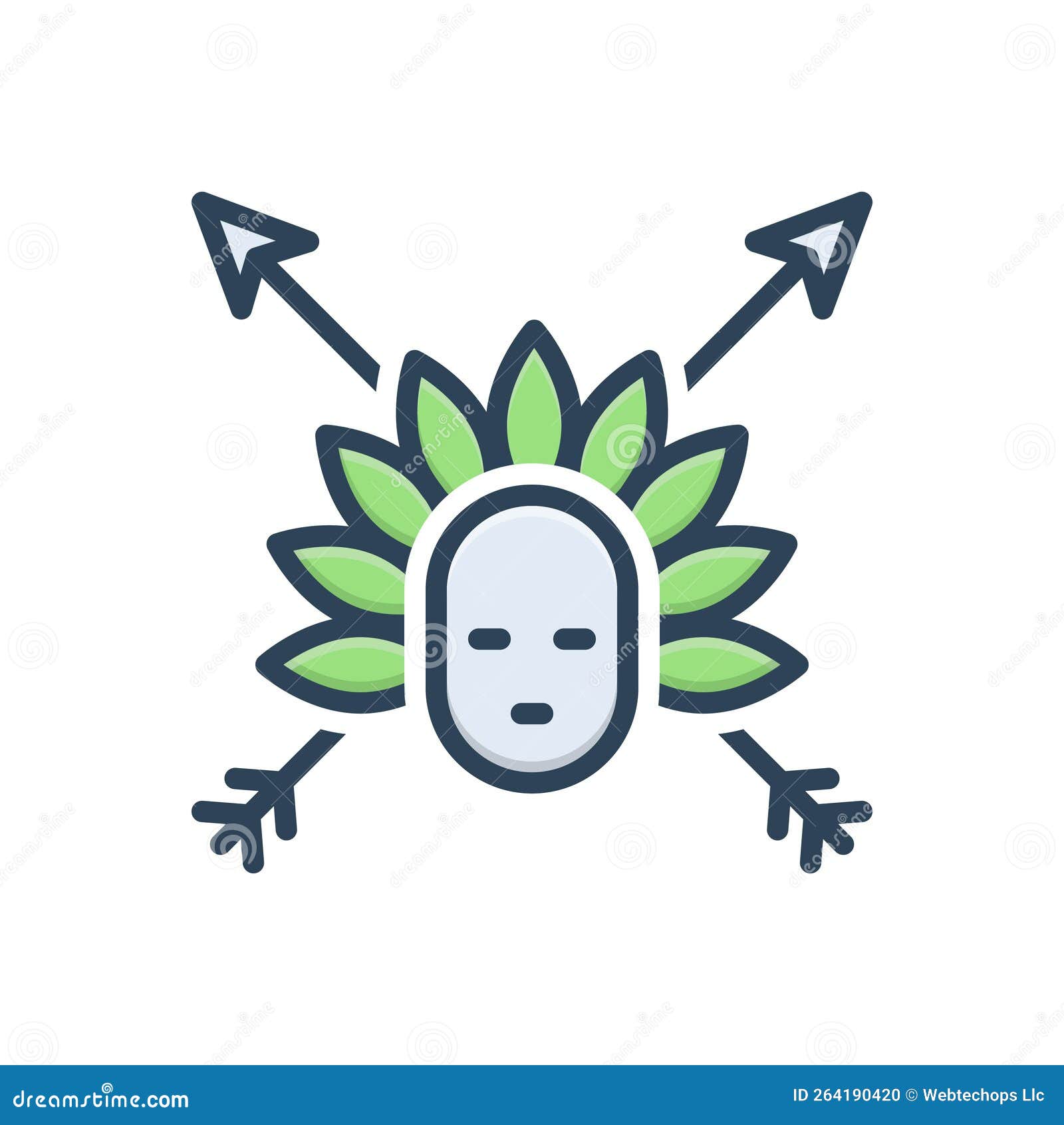 Color Illustration Icon for Tribal, Affiliation and Born Stock Vector