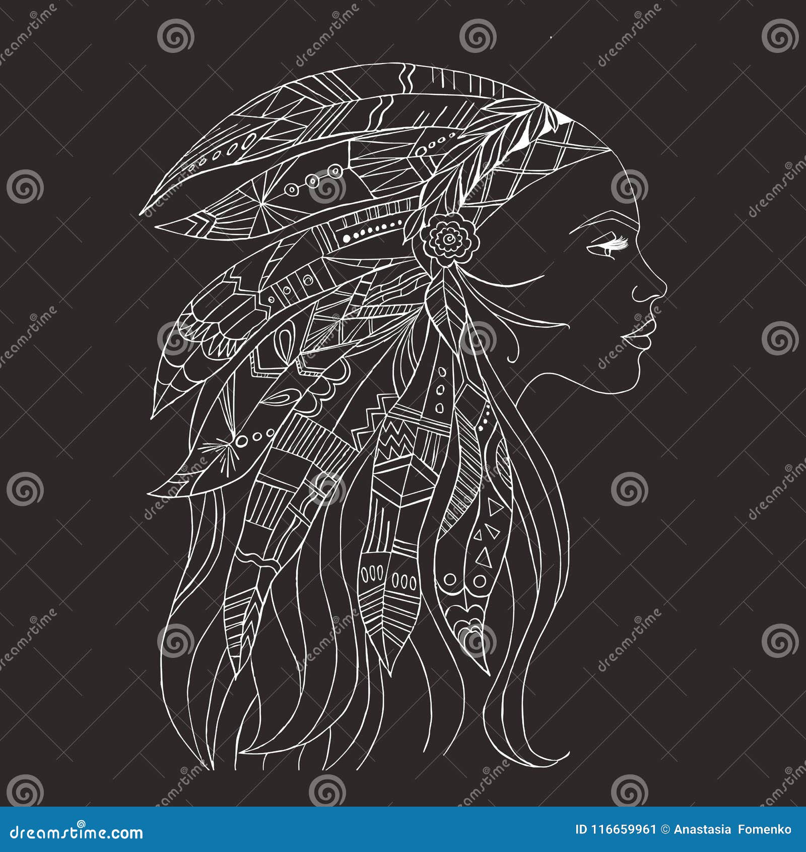 Tribal Indian Woman Tattoo and T-shirt Design. Native American Woman Tattoo Art. Ethnic Girl Warrior Stock Illustration - Illustration of hipster, coloring: 116659961 Tribal Indian Woman Tattoo and T-shirt Design. Native American Woman Tattoo Art. Ethnic Girl Warrior Stock Illustration - Illustration of hipster, coloring: 116659961