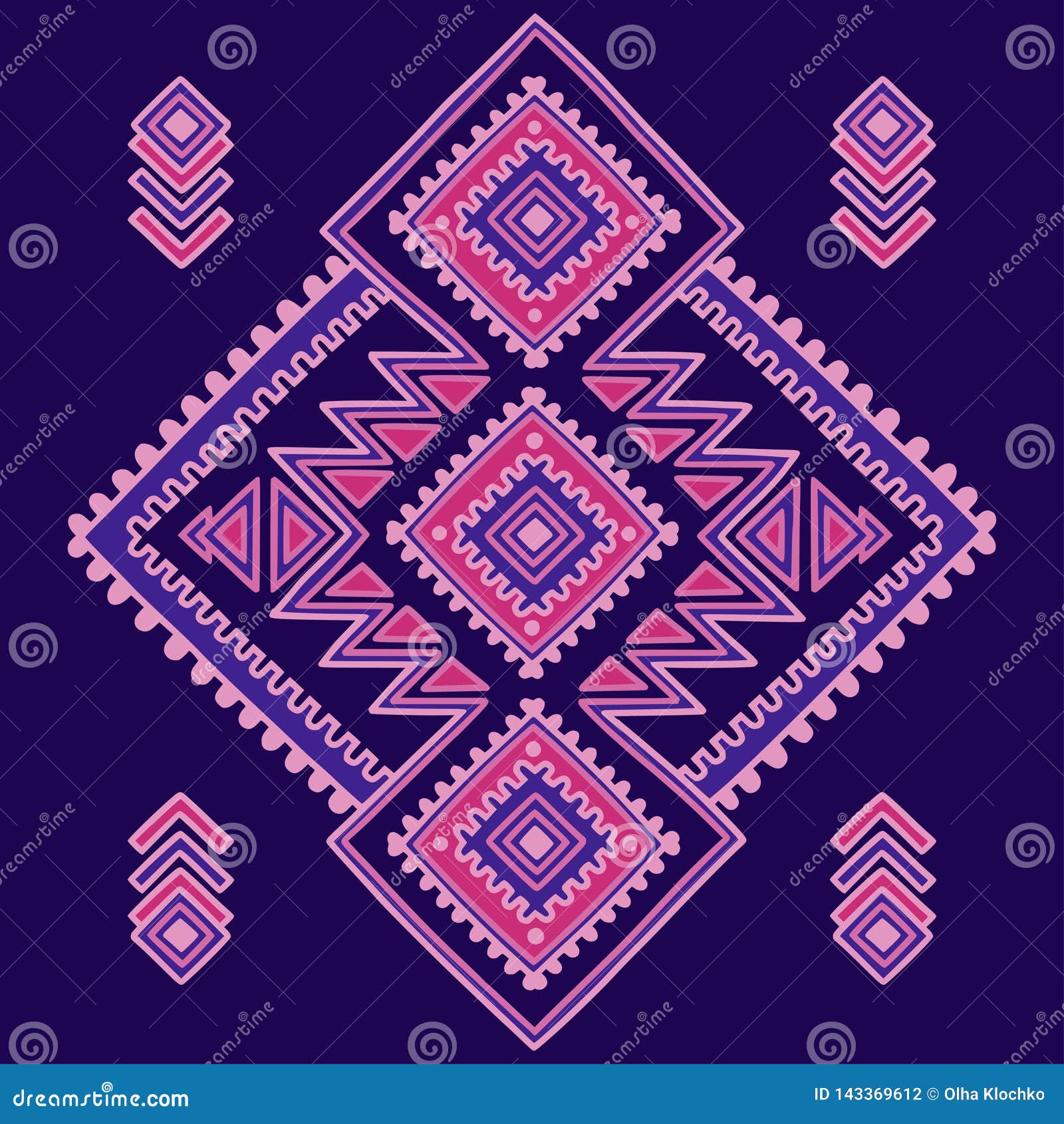 African And Mexican Aztec American Tribal Vector Borders, Frame ...