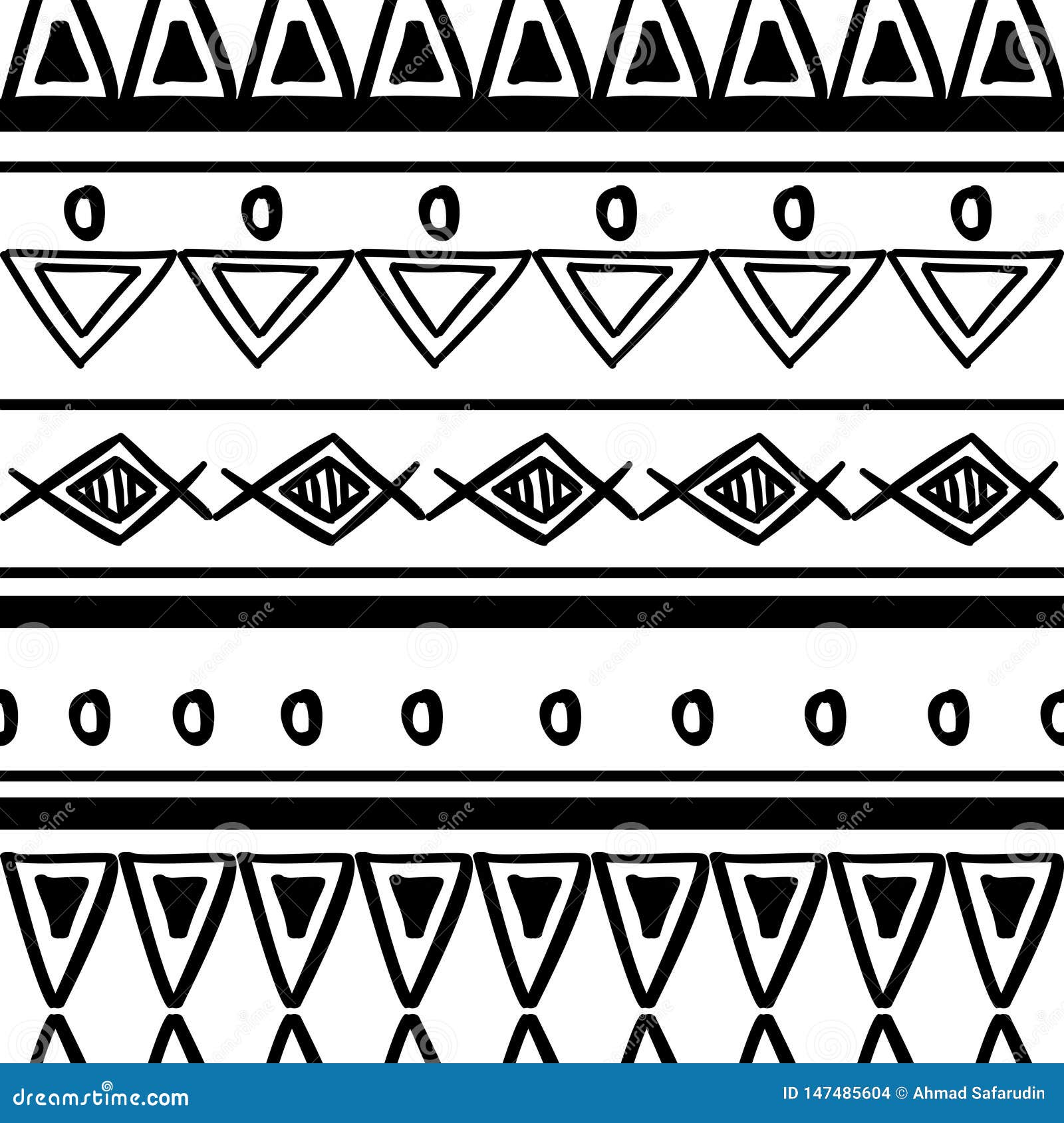 aztec print drawing