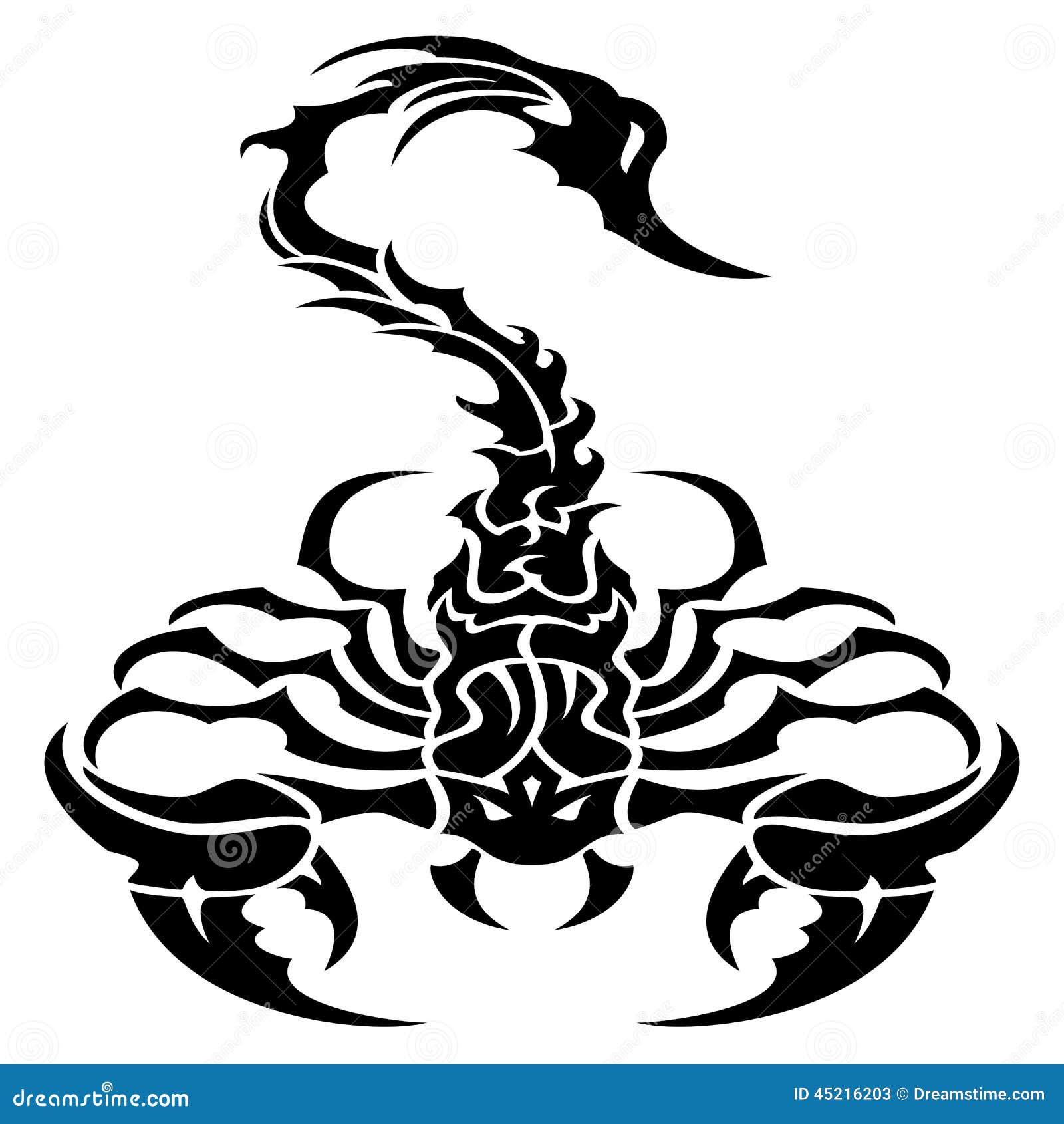 Scorpio Tattoo Maori Tribal Style Horoscope Astrological Zodiac