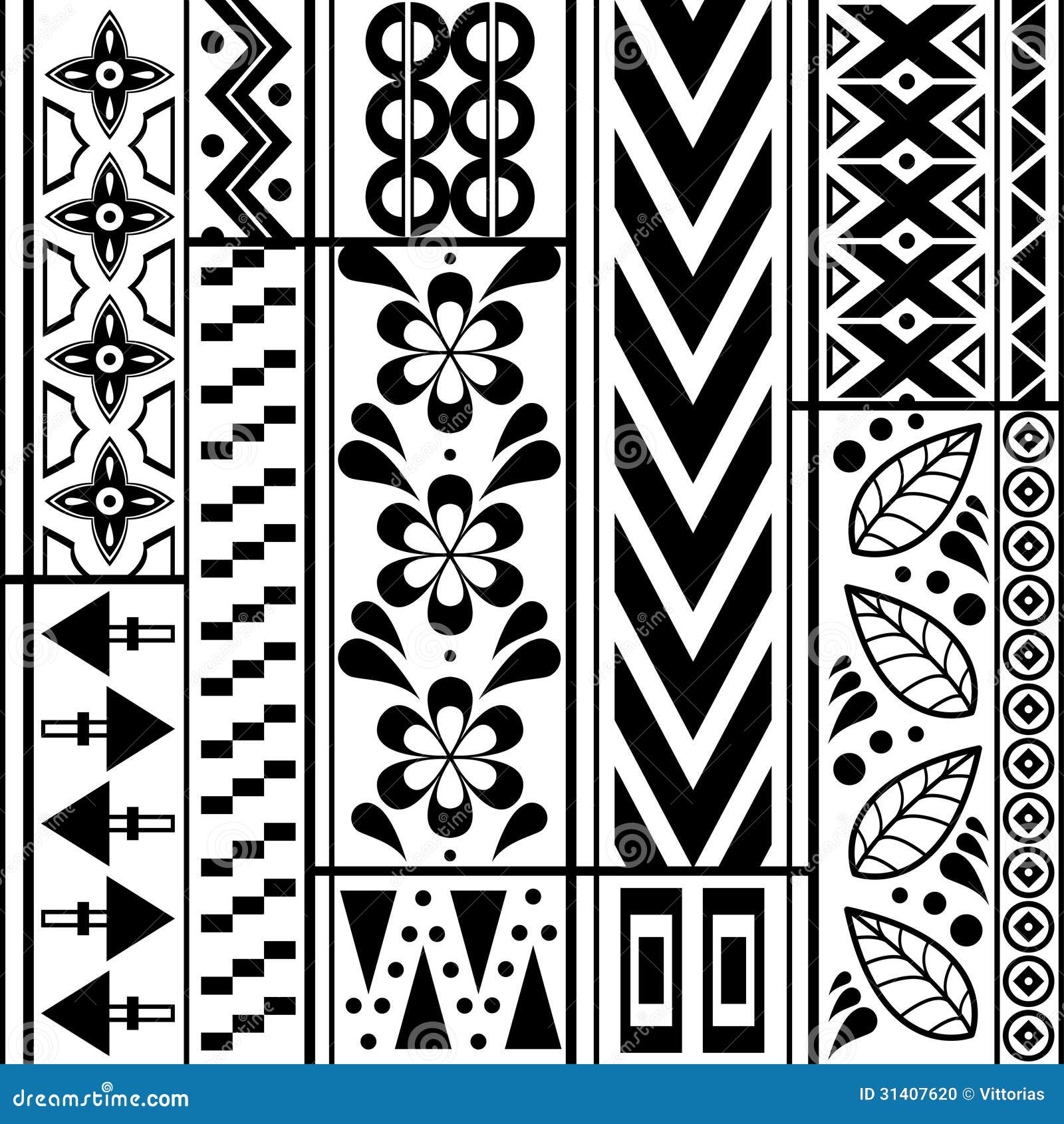 Tribal Striped Seamless Pattern. Stock Photo - Image: 31407620