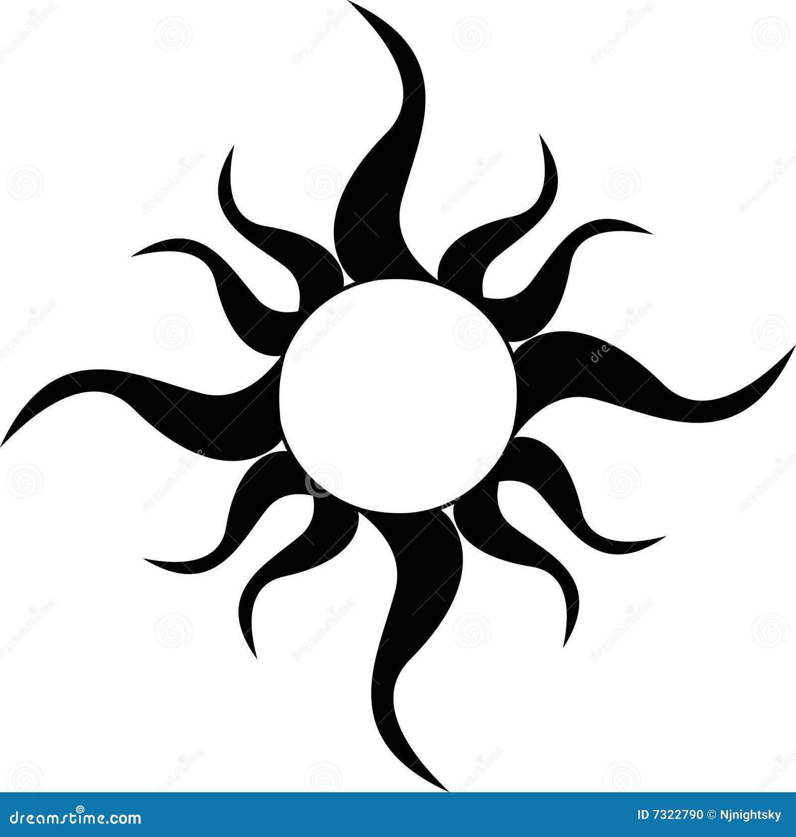 tribal sun tattoo