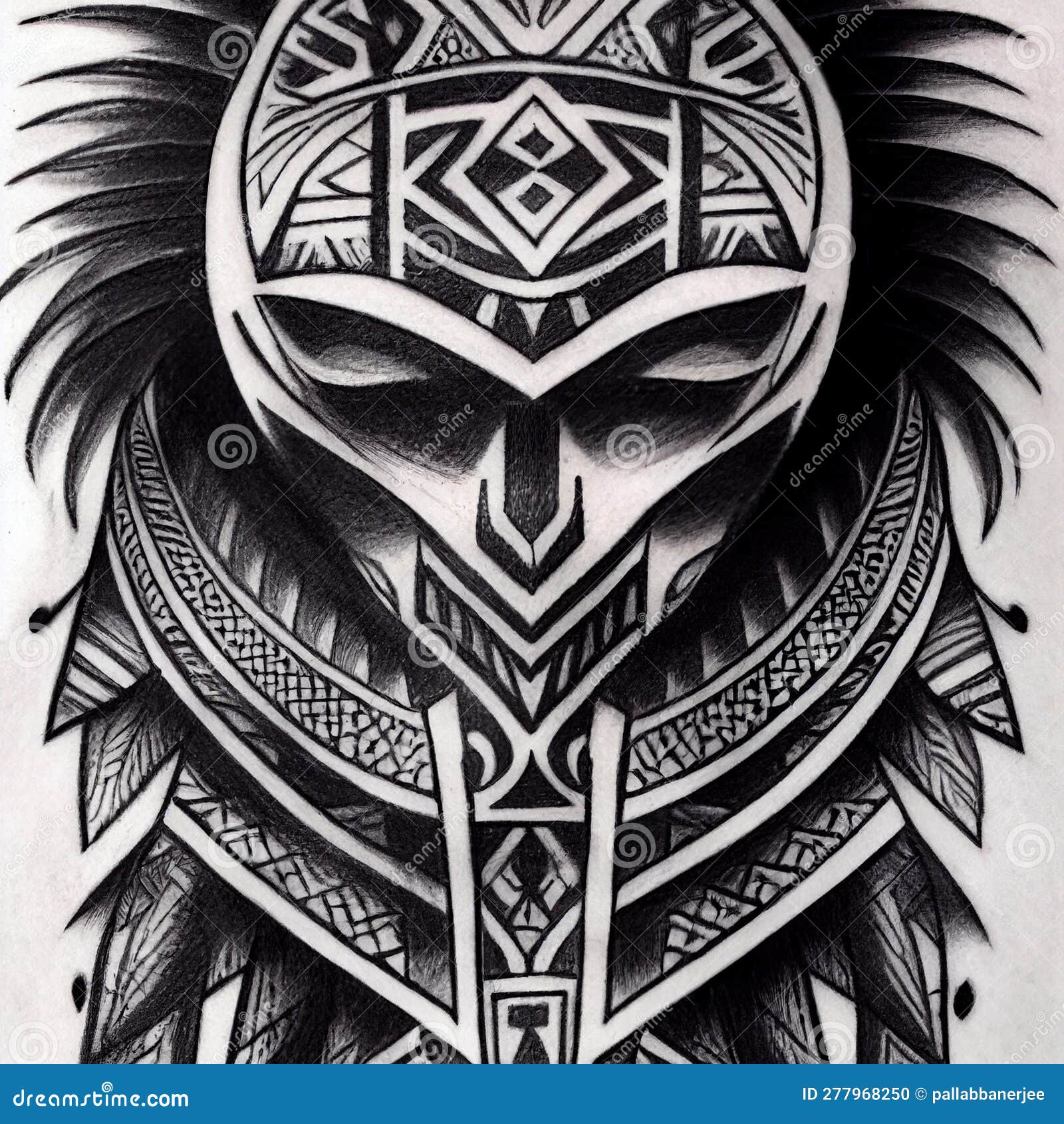 Tribal Tattoo Design for Body Art Stock Illustration - Illustration of  tattoo, texture: 277968309