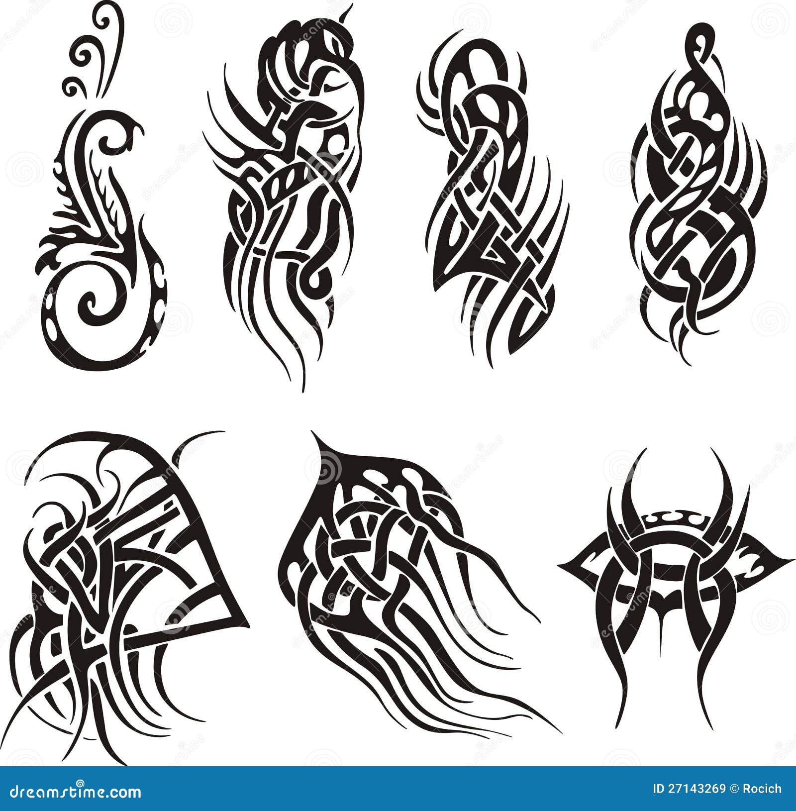 Tribal tattoo designs stock vector Illustration of decorative  27143269