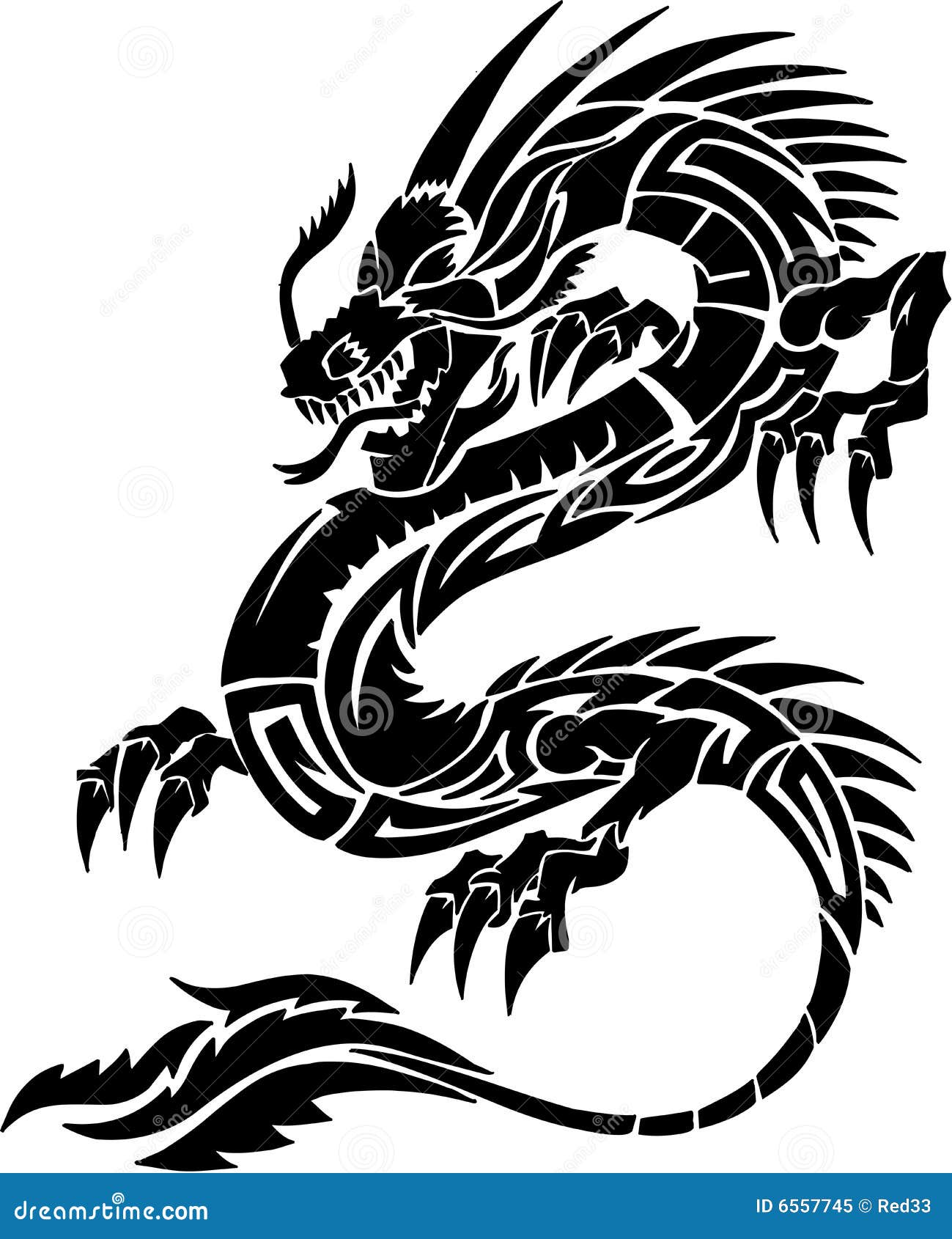 tribal tattoo dragon