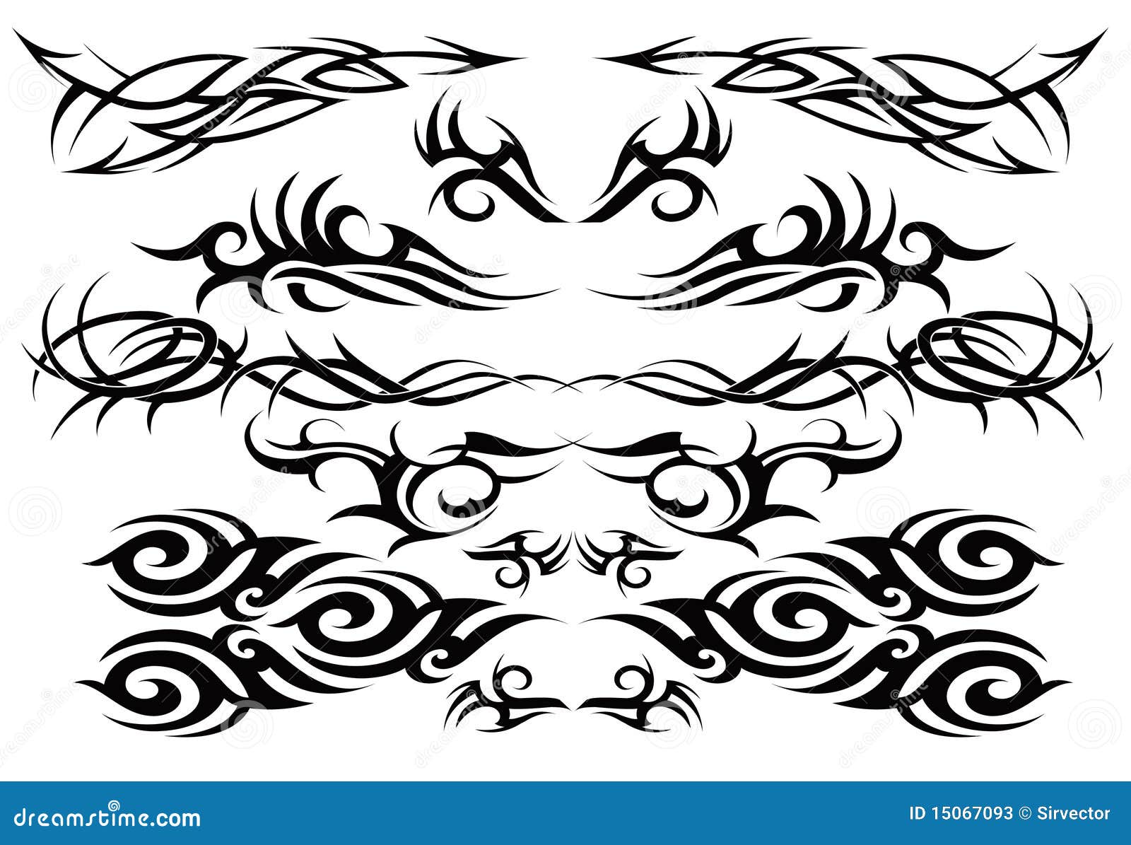 Tribal Tattoo Design Stock Illustrations RoyaltyFree Vector Graphics   Clip Art  iStock  Tribal tattoo design vector