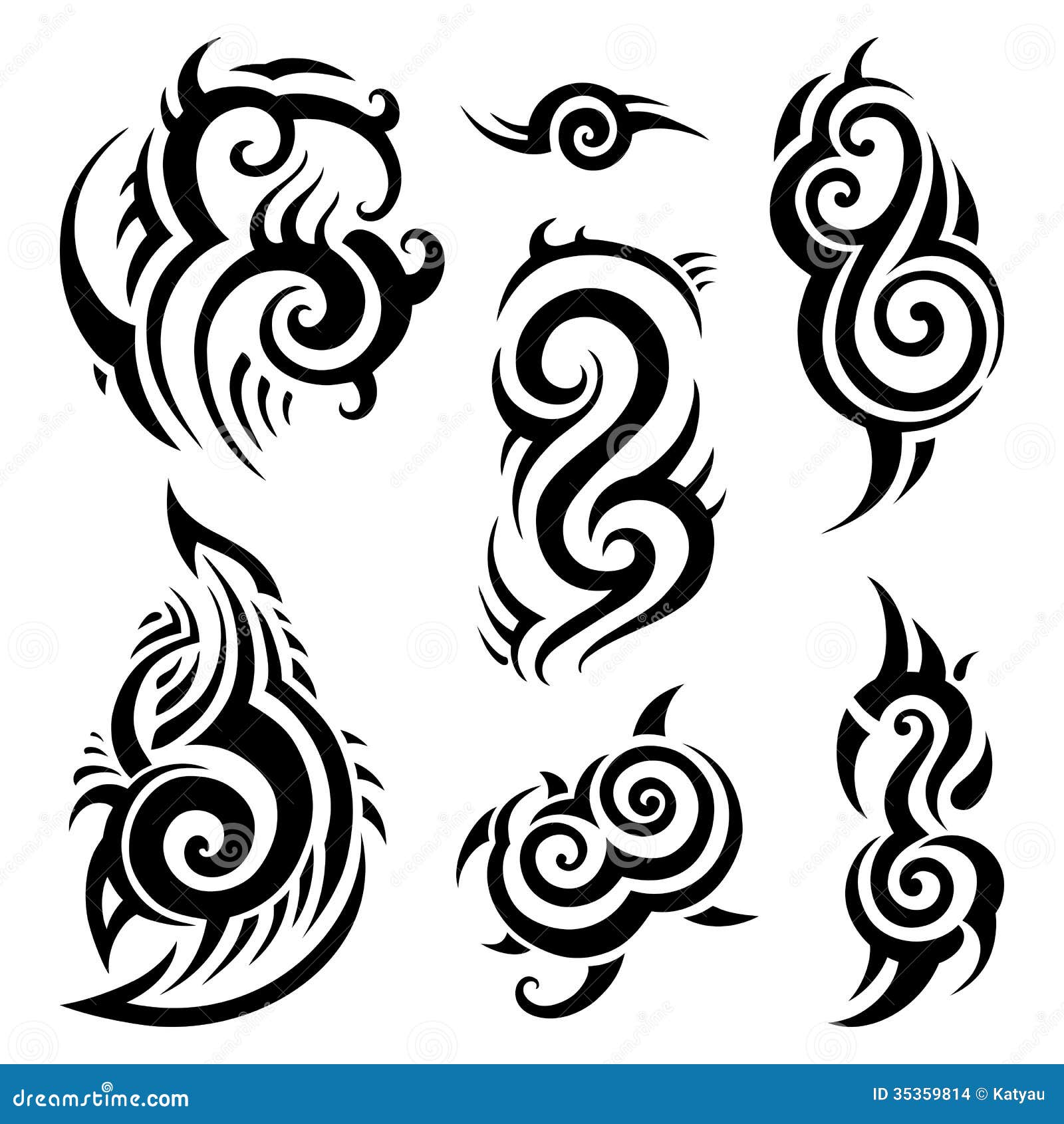 Tattoos set  stock vector 3030321  Crushpixel