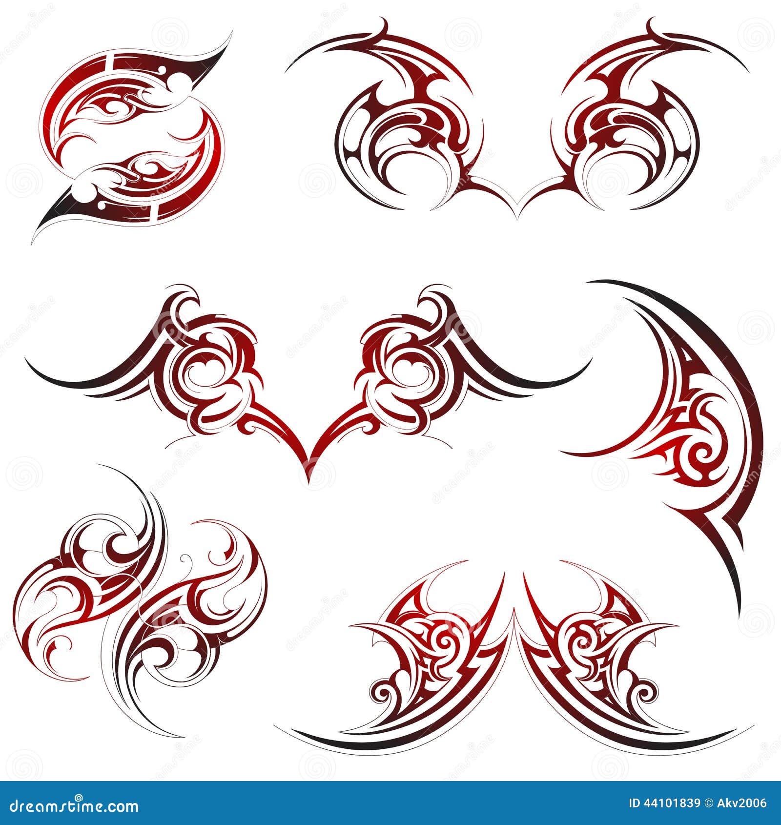 Tribal tattoo set vector Stock Vector by angle 9426611
