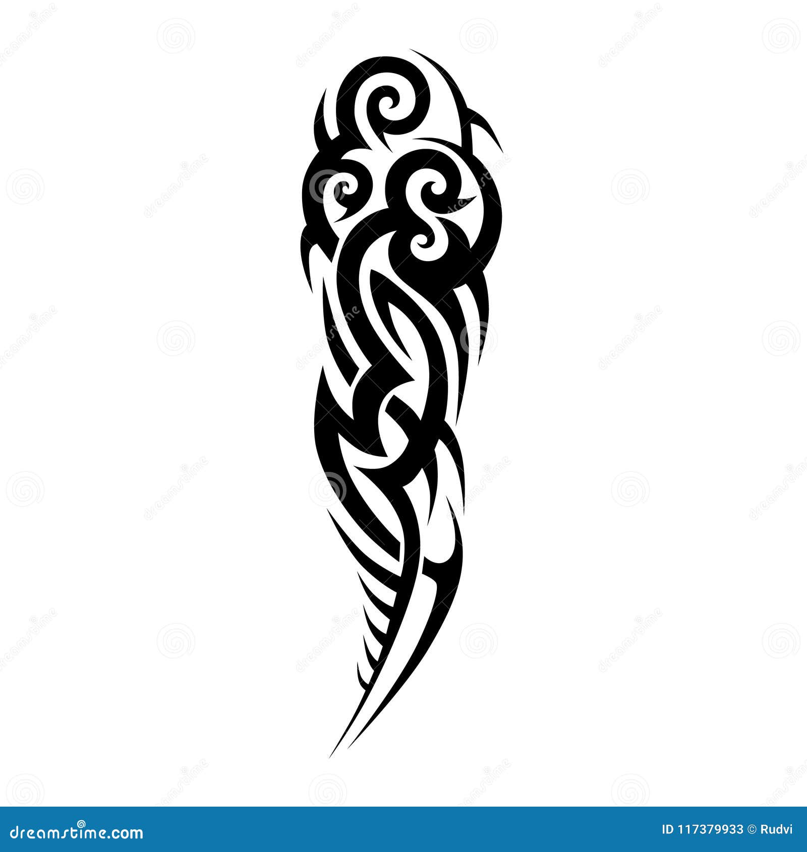 Tribal Tattoo Vector Design Template. Sleeve Art Black Pattern Arm Stock Vector - Illustration of background, ethnic: 117379933