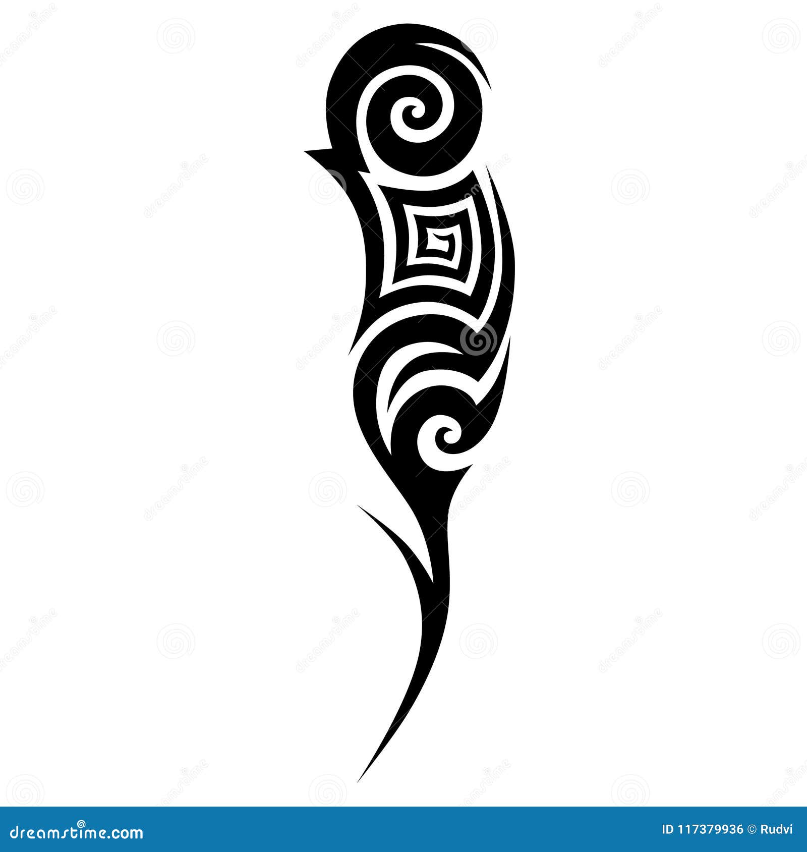 Tribal Tattoo Vector Design Template Sleeve Art Black Pattern Arm Stock Vector Illustration Of Collection Ankle
