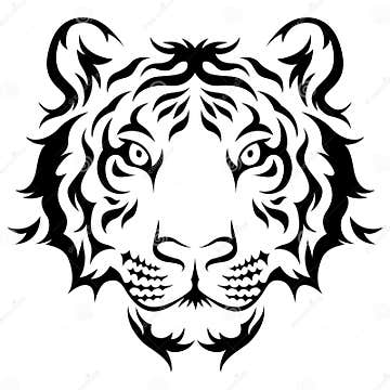 Tribal tiger stock vector. Illustration of striped, face - 45950969