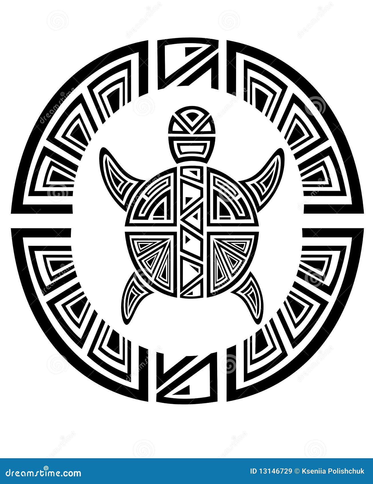 Tribal Turtle Wheel .Tattoo Style Royalty Free Stock Images - Image ...