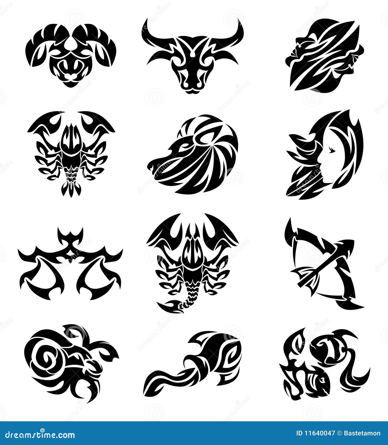 Head Taurus Tribal Tattoo Vector Images over 410