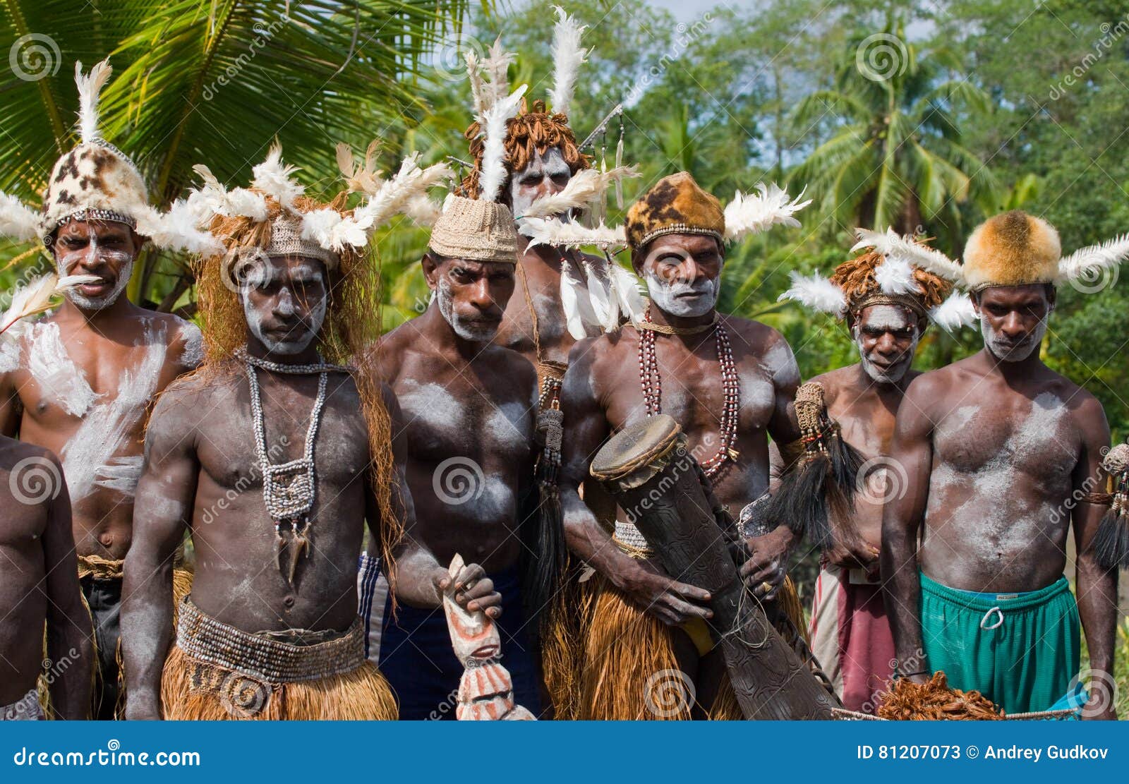 Tribu De Asmat De Los Guerreros Foto de archivo editorial 