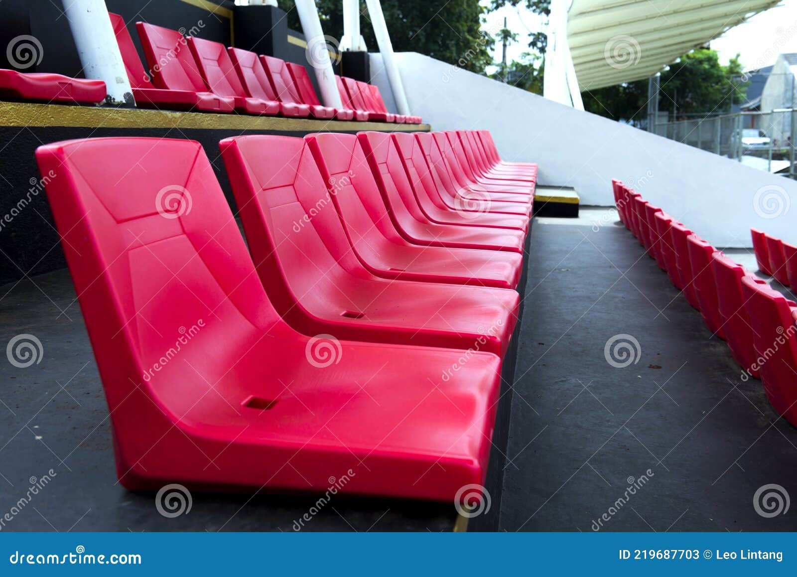 Tribune Seat on the Stadium Sport Stock Image - Image of pattern, bench ...