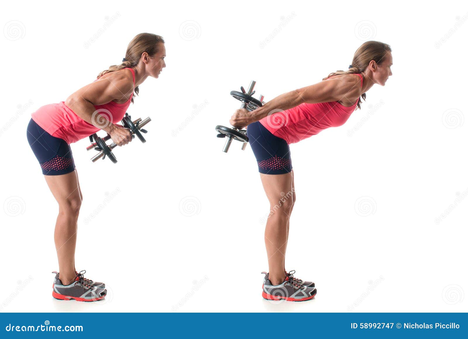 Triceps Kickback stock image. Image of woman, triceps 58992747