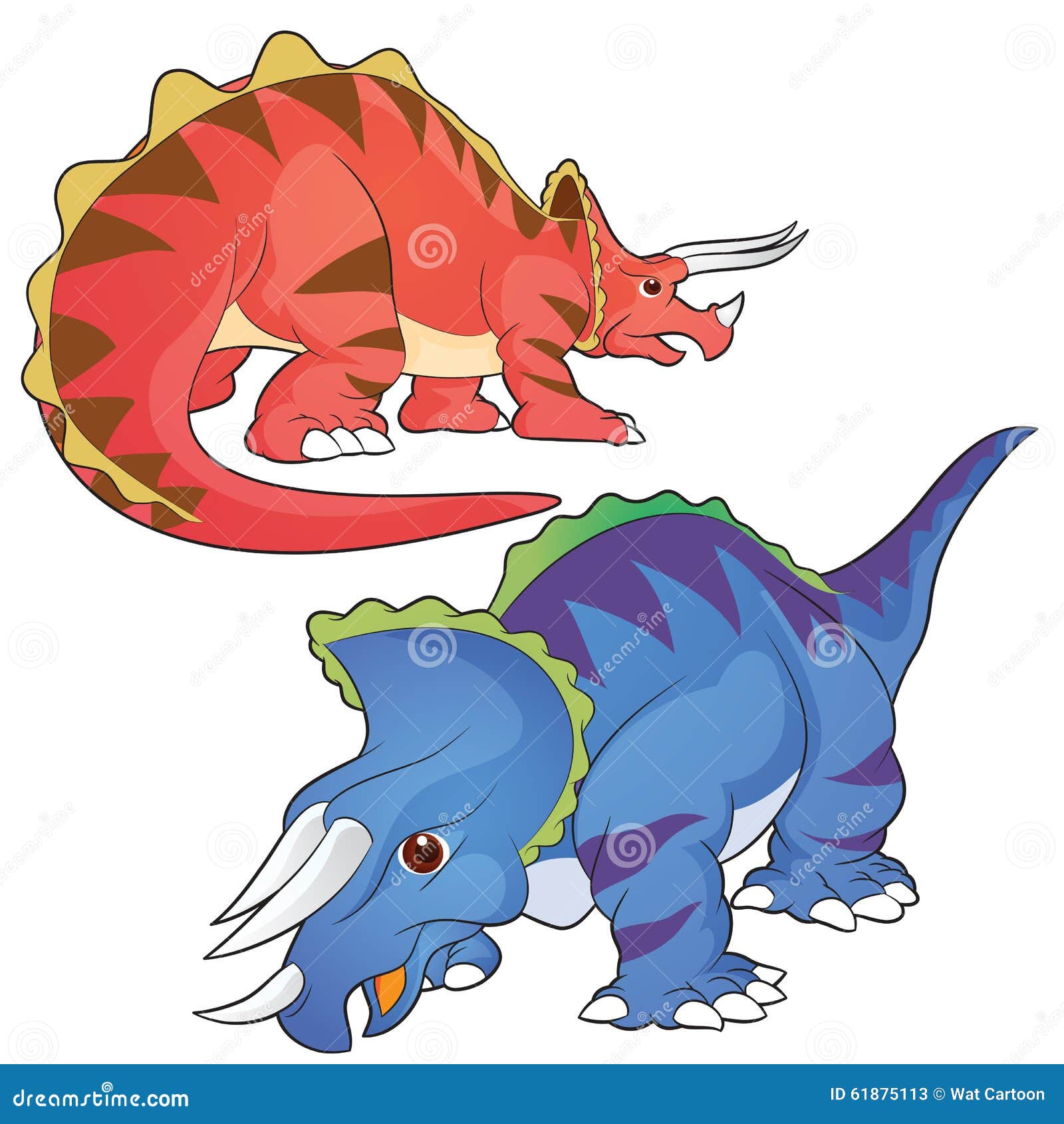Triceratops stock vector. Illustration of ancient, history 61875113