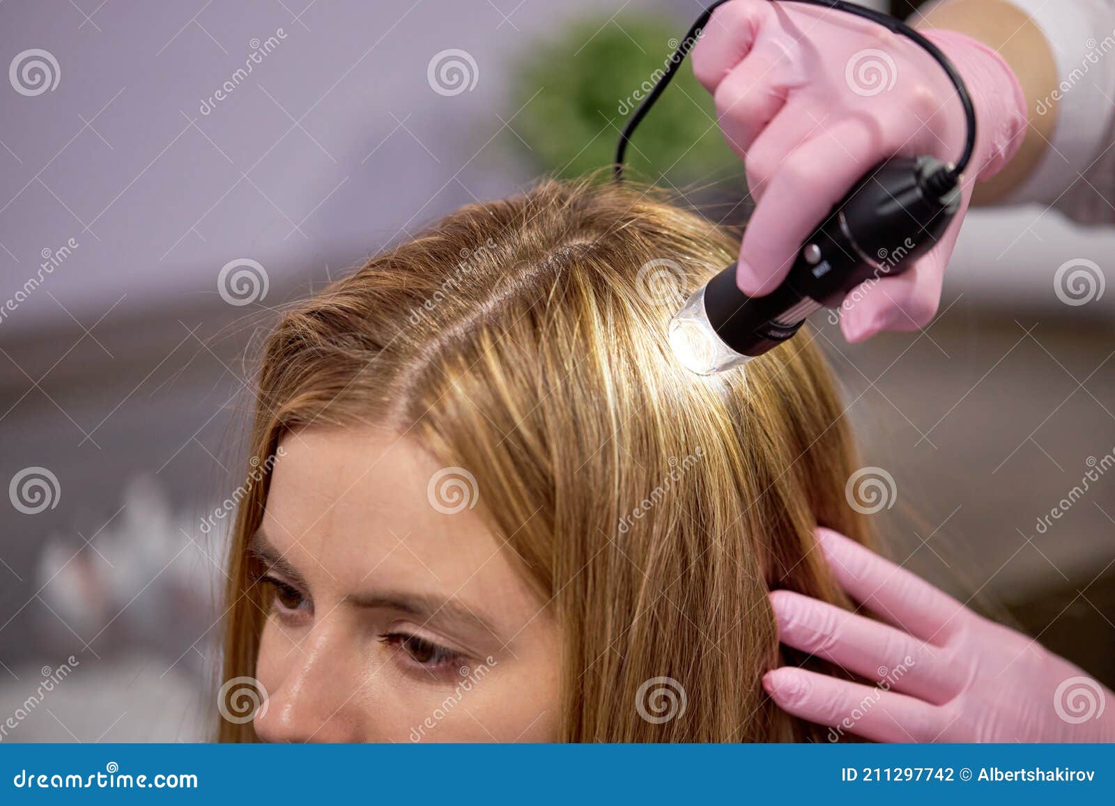 Trichological Examination of the Scalp and Hair Follicles of Female Patient Stock Photo - Image of medicine, copy: 211297742 Trichological Examination of the Scalp and Hair Follicles of Female Patient Stock Photo - Image of medicine, copy: 211297742