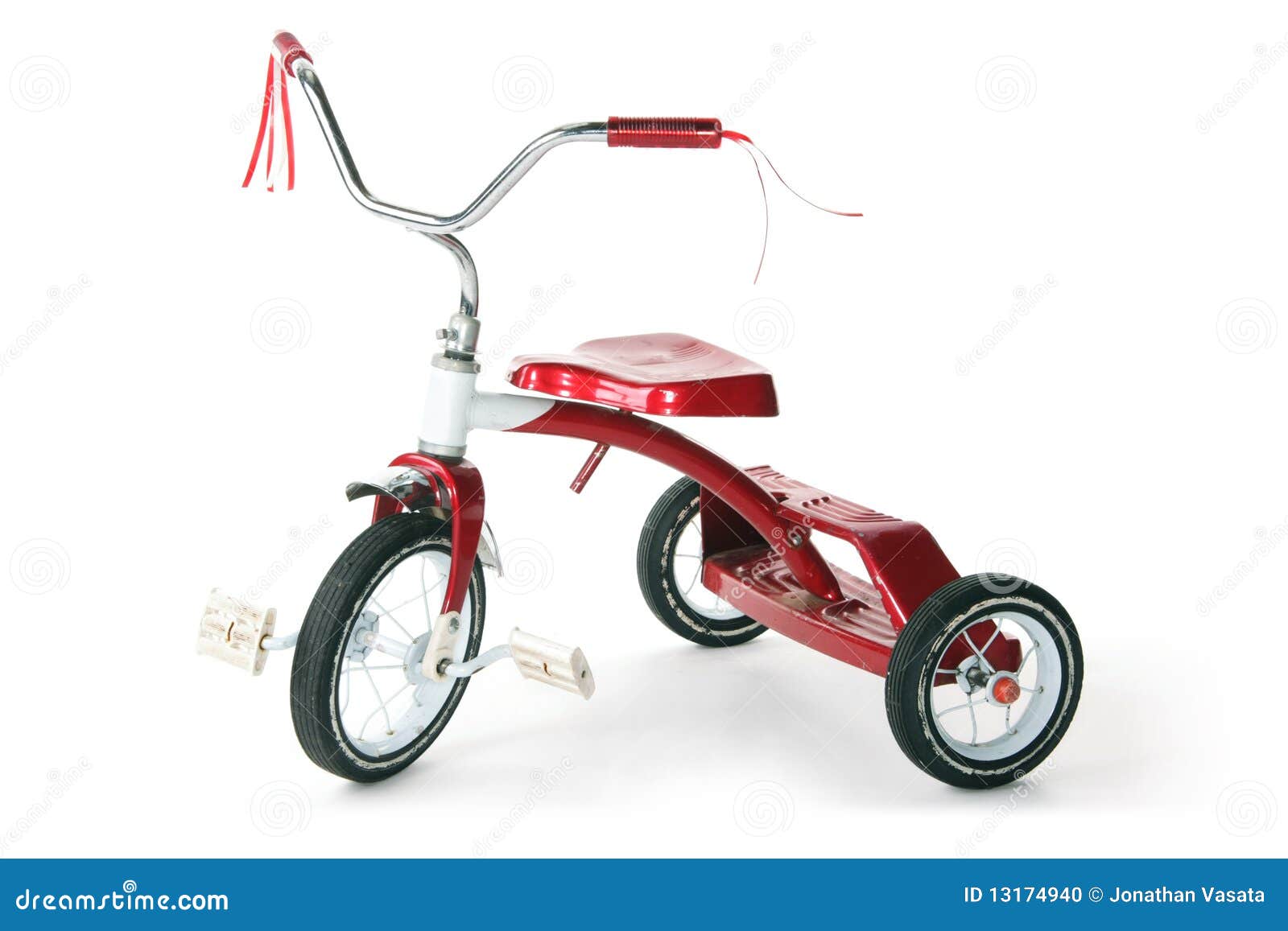 limpiar Inconsistente abuela Triciclo Rojo Del Cabrito Retro Foto de archivo - Imagen de triciclo, tres:  13174940