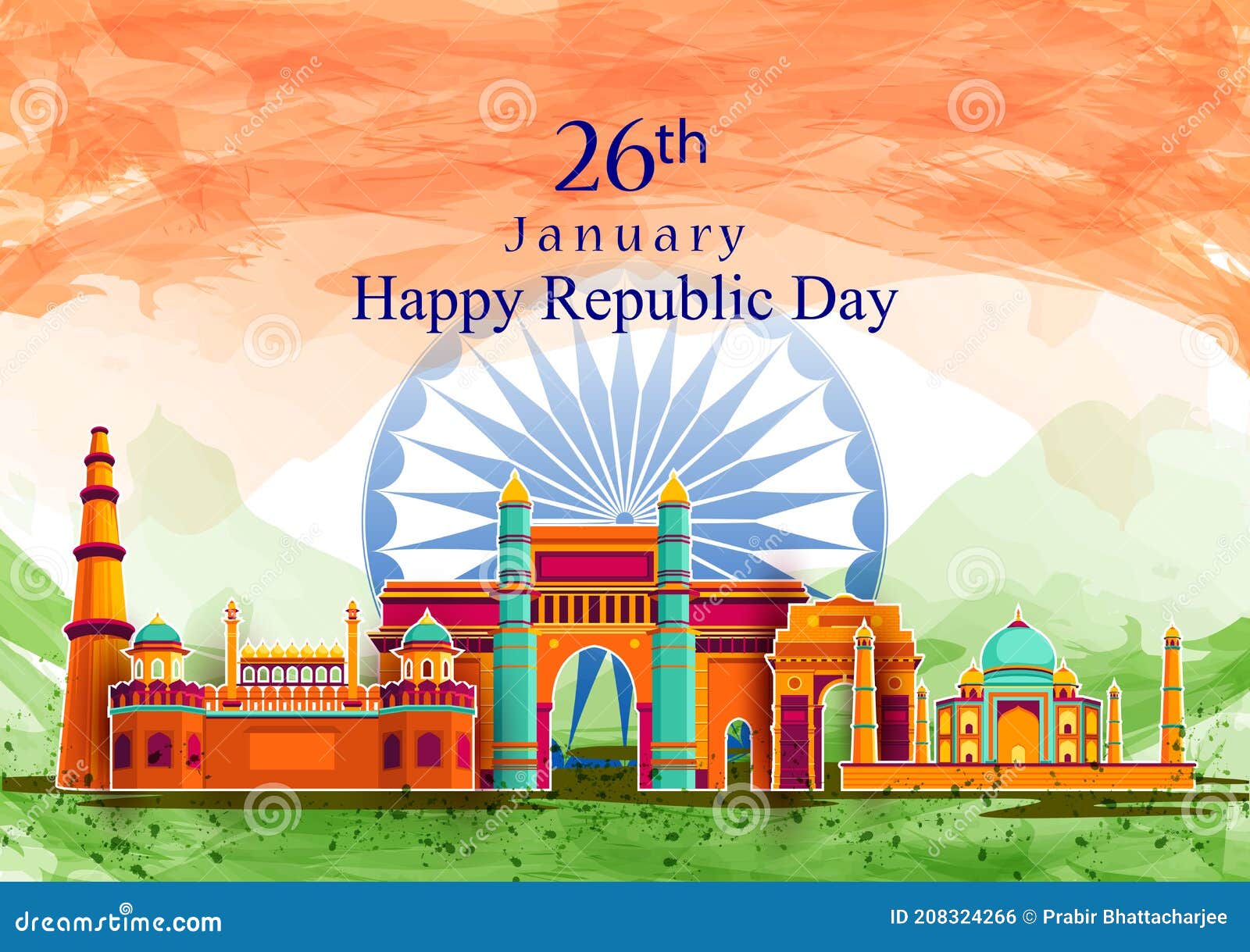Thật tuyệt vời khi được chứng kiến Quốc kỳ Ấn Độ và Tượng đài Lịch sử Nổi tiếng trong hình ảnh đẹp rực rỡ. Hãy đến và chiêm ngưỡng sự đặc sắc của hình ảnh này!