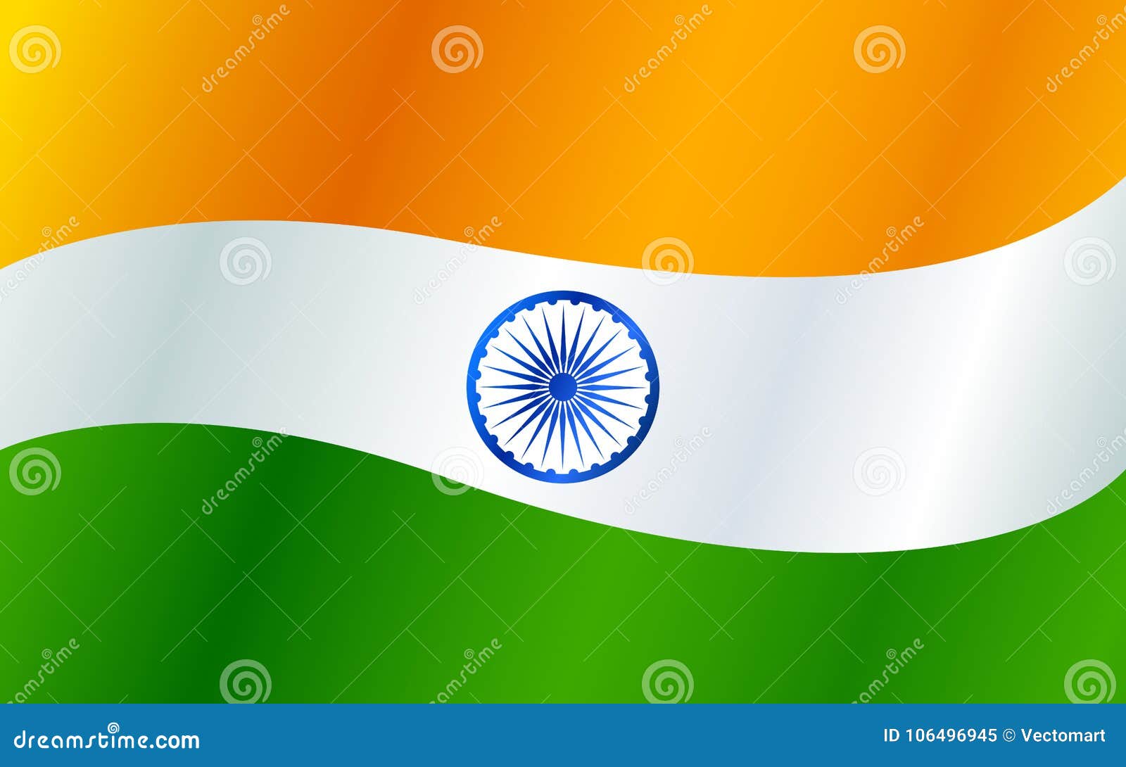 Tricolor Indian Flag Background for Republic and Independence Day of India  Stock Vector - Illustration of happy, decorative: 106496945