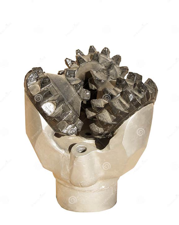 Tricone Rock Drilling Bit To Dug Oil Well Stock Image - Image of axial ...