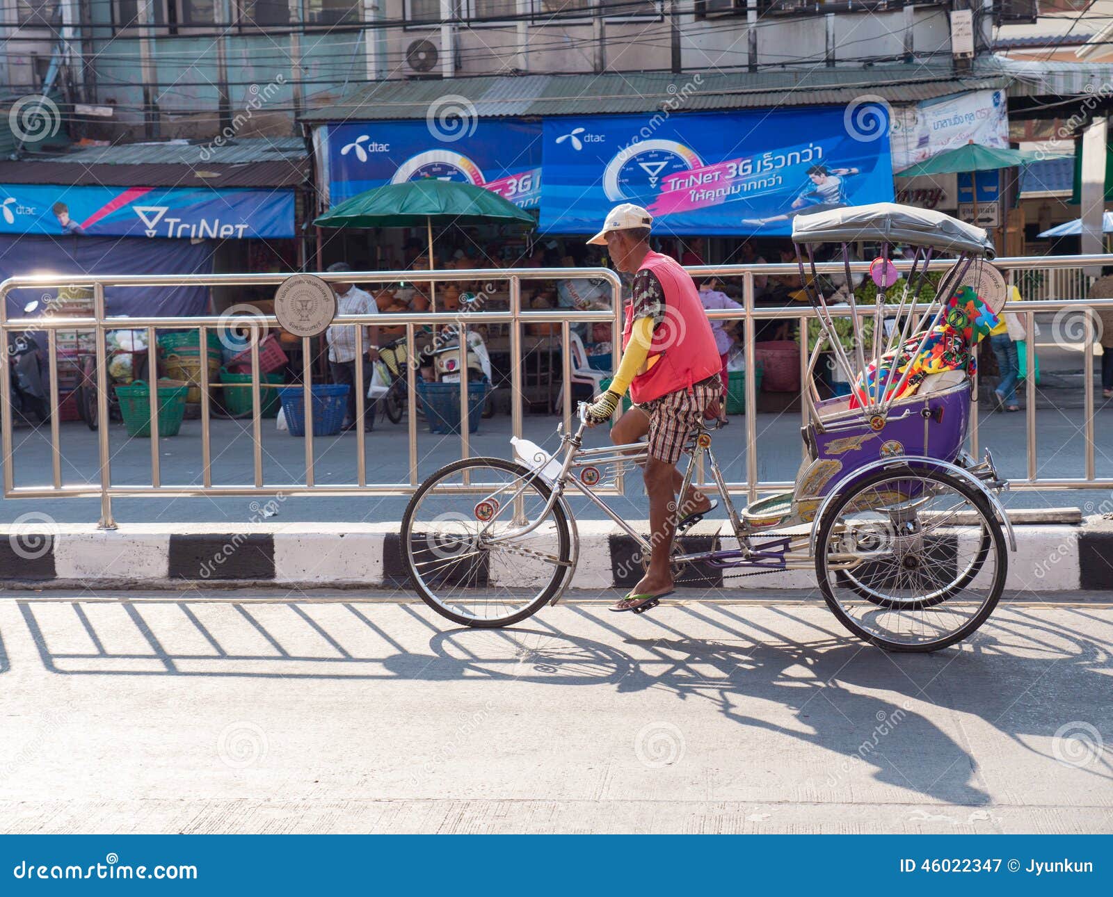 Tricycle thai style editorial photography. Image of life 46022347