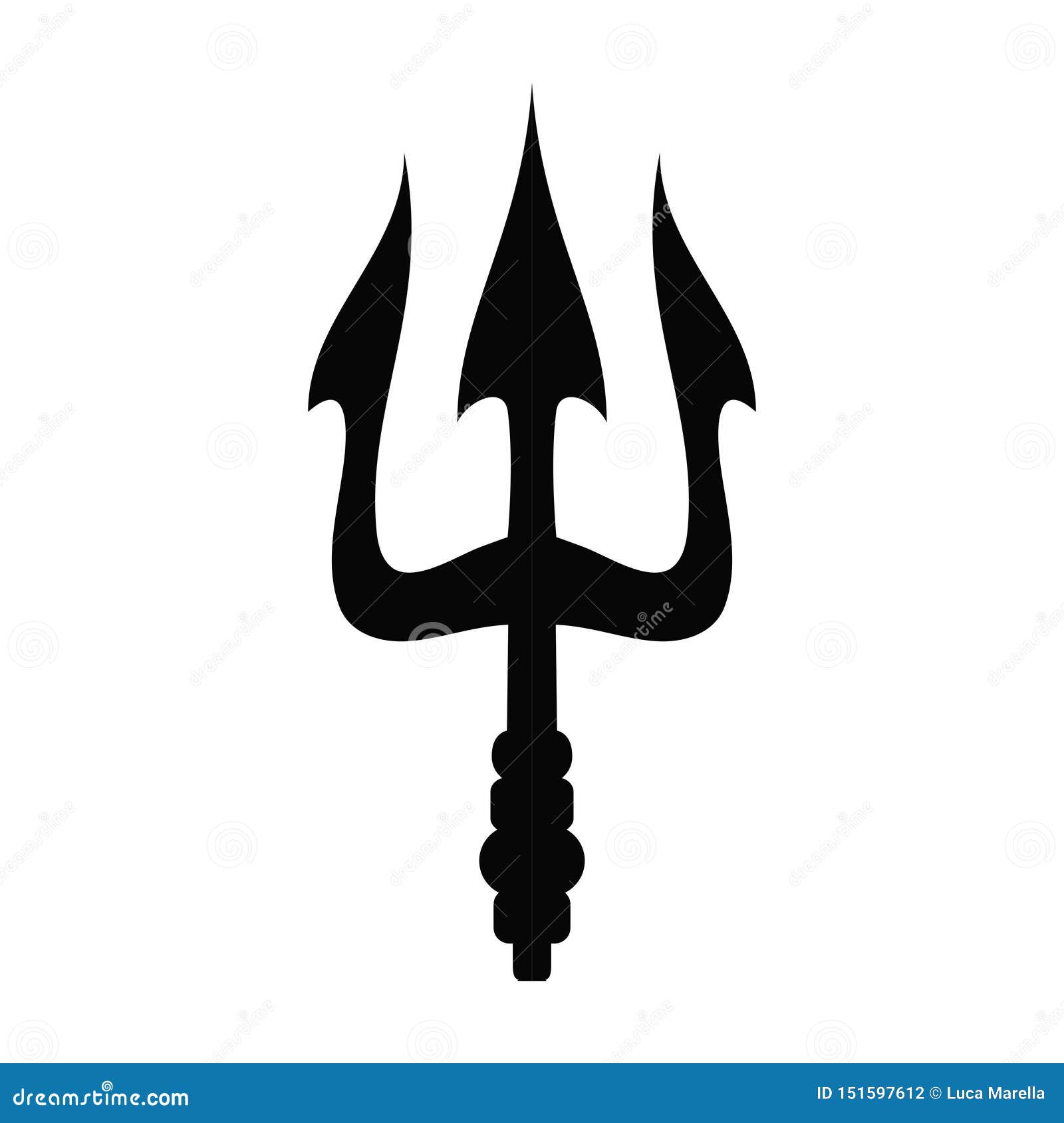 Trident Del Icono Del Vector De Poseidon Ilustración del Vector -  Ilustración de neptuno, emblema: 151597612