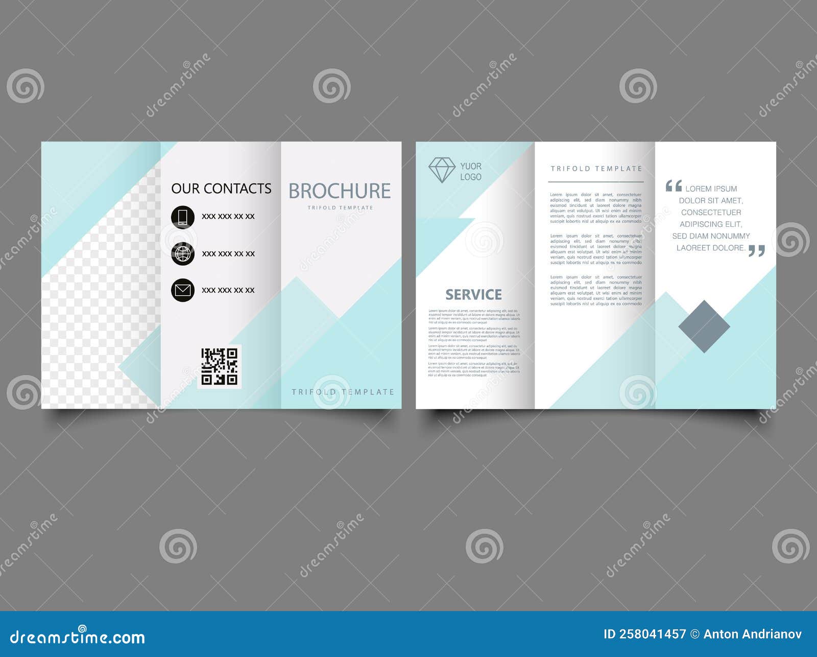 Trifold Brochure Template. Tri Fold Layout Stock Vector Illustration Trifold Brochure Template. Tri Fold Layout Stock Vector Illustration
