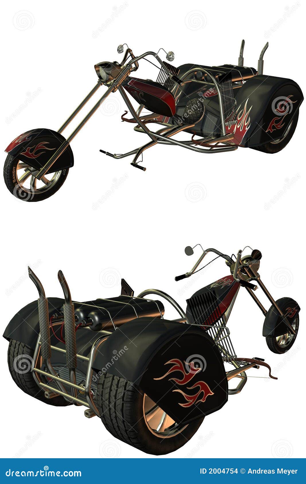 Trike stock illustration. Illustration of motorcycle, tricycle 2004754