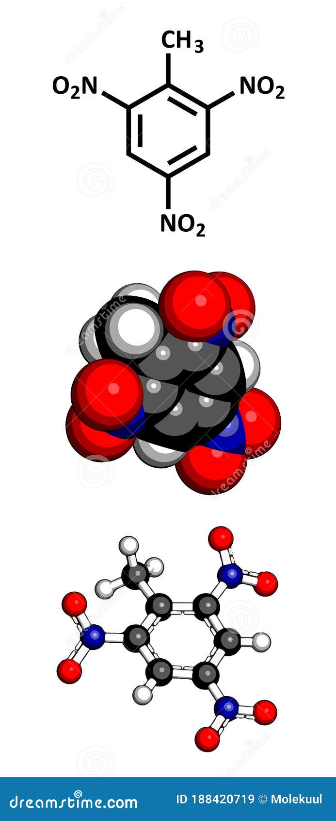 Trinitrotoluene Tnt Explosive Molecule Stock Illustration Illustration Of Trinitrotoluene Trinitrotoluol 188420719