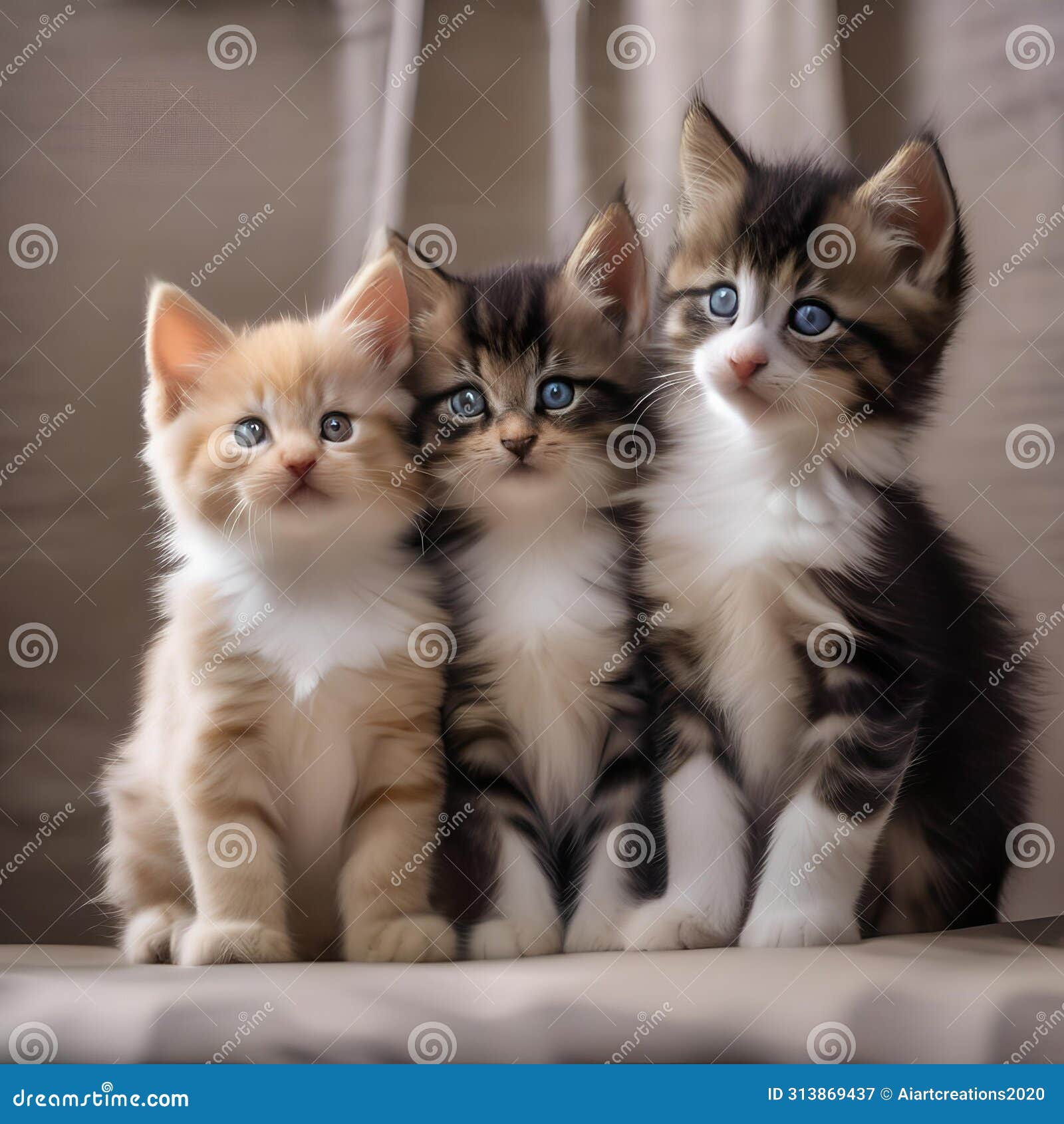 a trio of kittens with different coat patterns, playing with a crinkly toy3