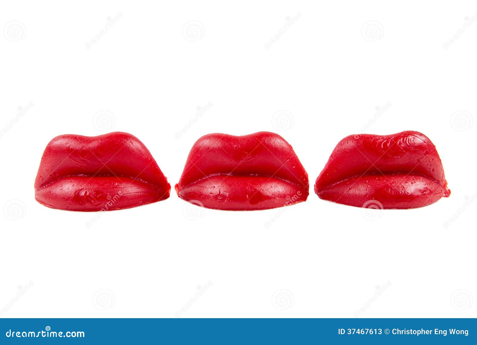 Trio of LIps stock image. Image of candy, dessert, food 37467613