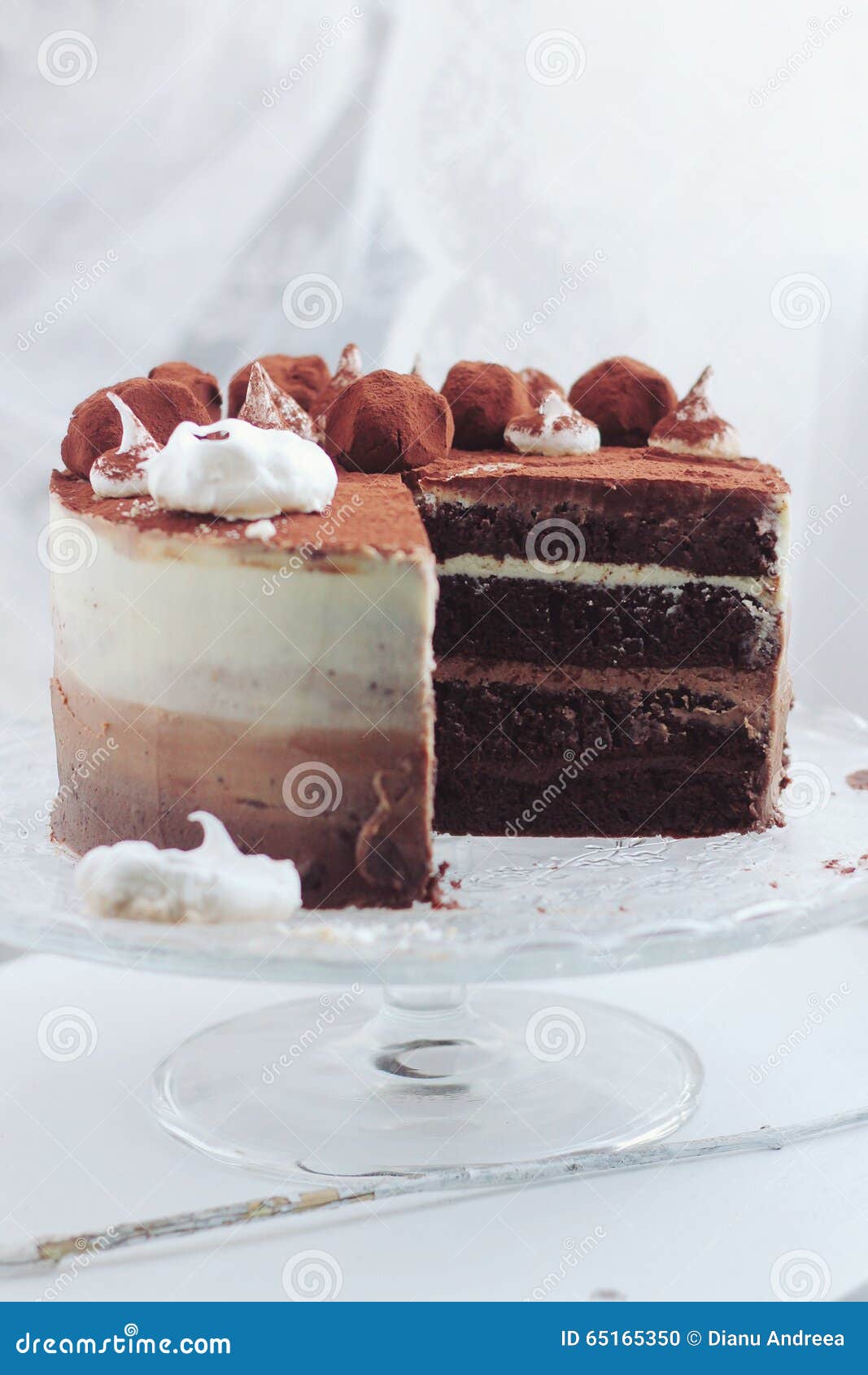 Triple ChocOlate Ombre Cake Stock Photo Image of delicious, bake