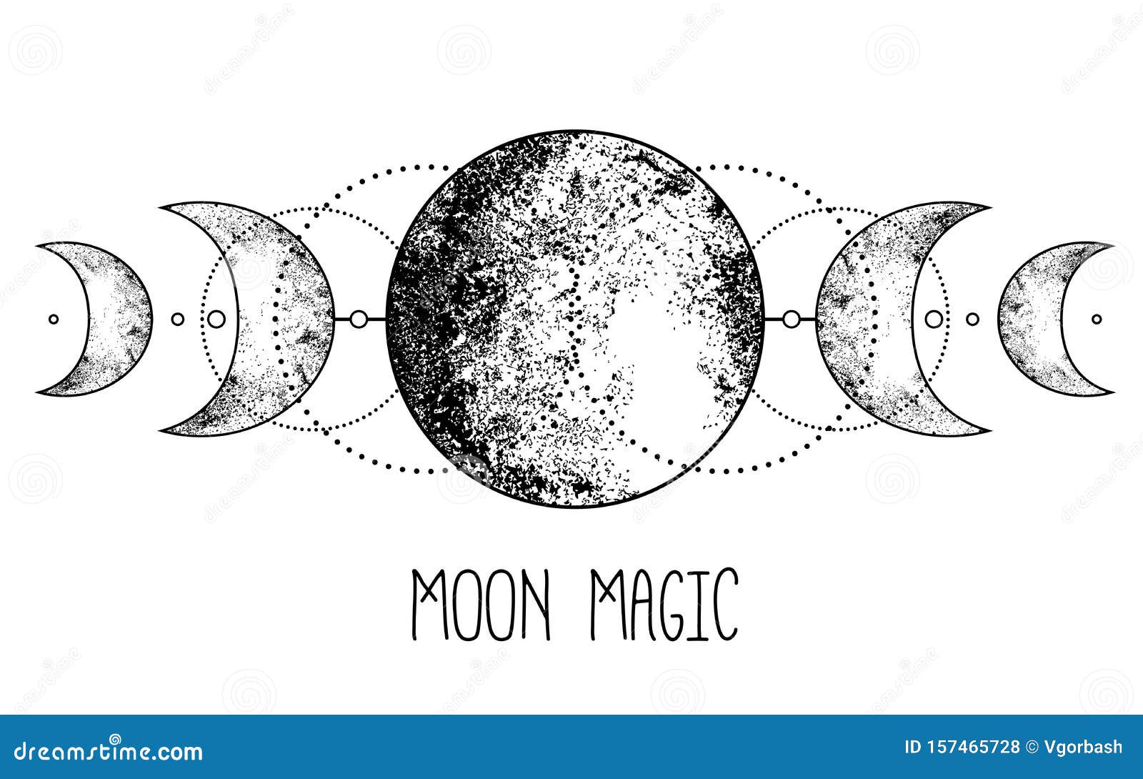 Triple Moon Pagan Wicca Moon Goddess Symbol. Three-faced Goddess: Maiden  â€“ Mother â€“ Crone Vector Illustration Stock Vector - Illustration of  lunar, element: 157465728