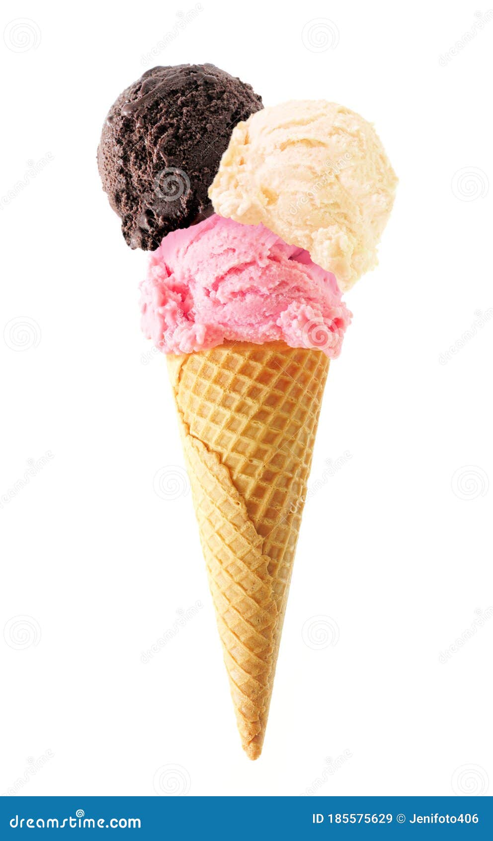 https://thumbs.dreamstime.com/z/triple-scoop-ice-cream-cone-isolated-white-background-chocolate-vanilla-strawberry-flavors-waffle-185575629.jpg
