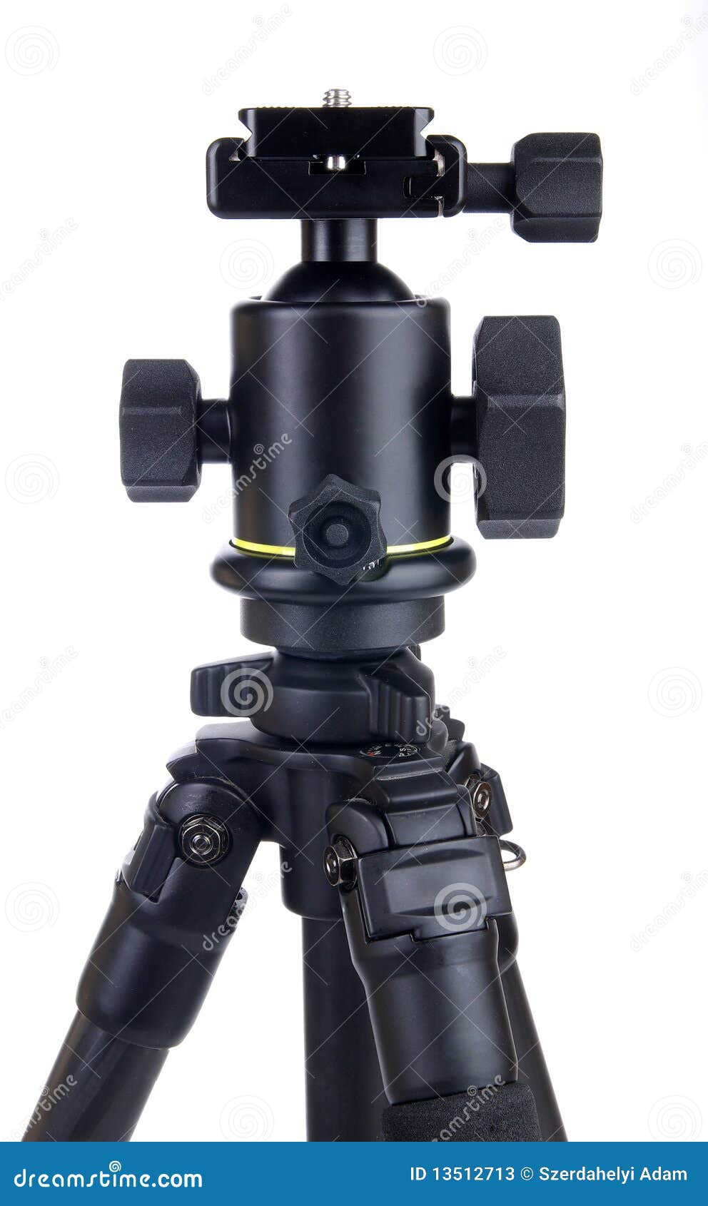 Tripod with ballhead stock image. Image of balance, photographic
